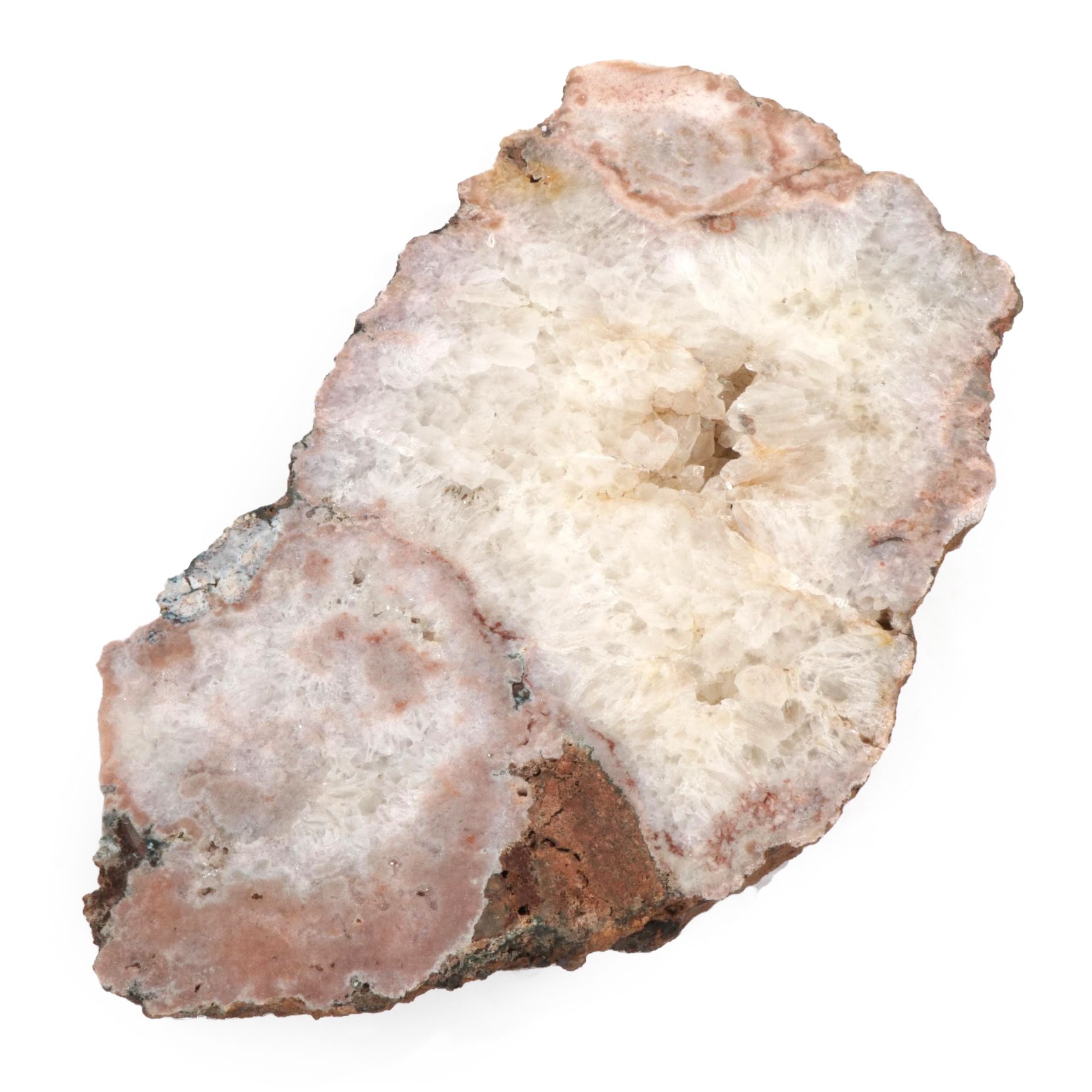 Large Cut and Polished Quartz Geode Slab