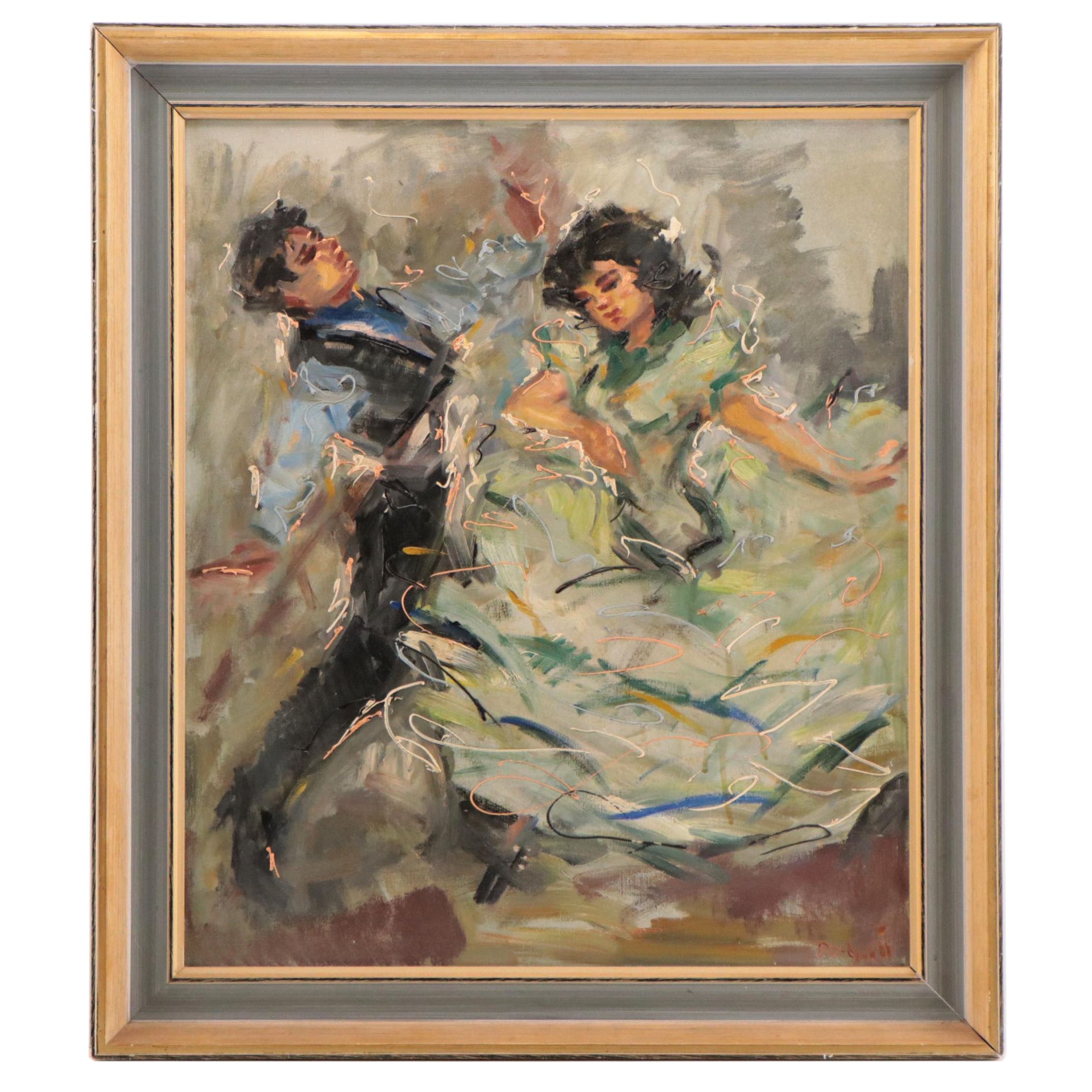 Bent Lauritsen Oil Painting "Flamenco Dancers"