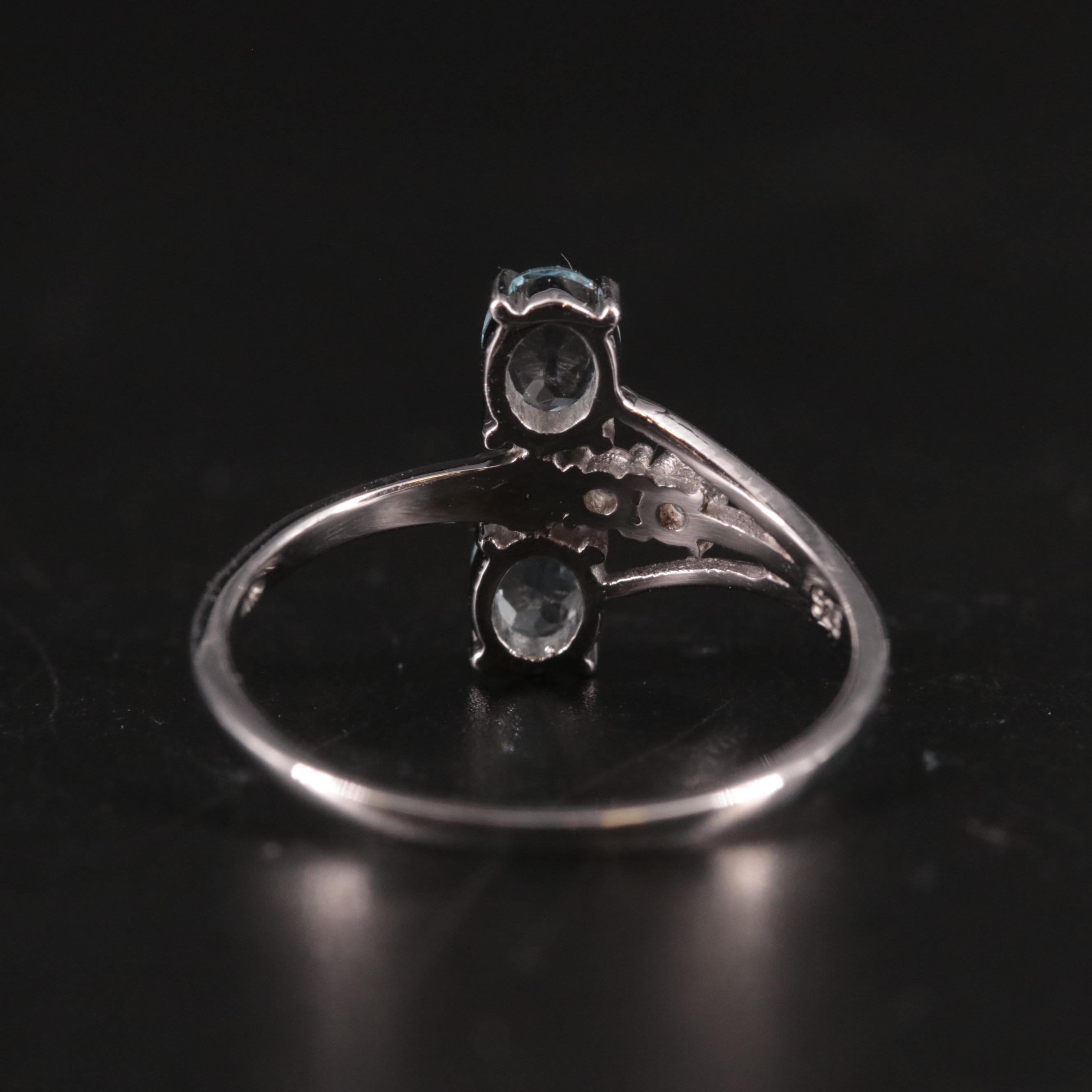 Sterling Topaz and Cubic Zirconia Ring