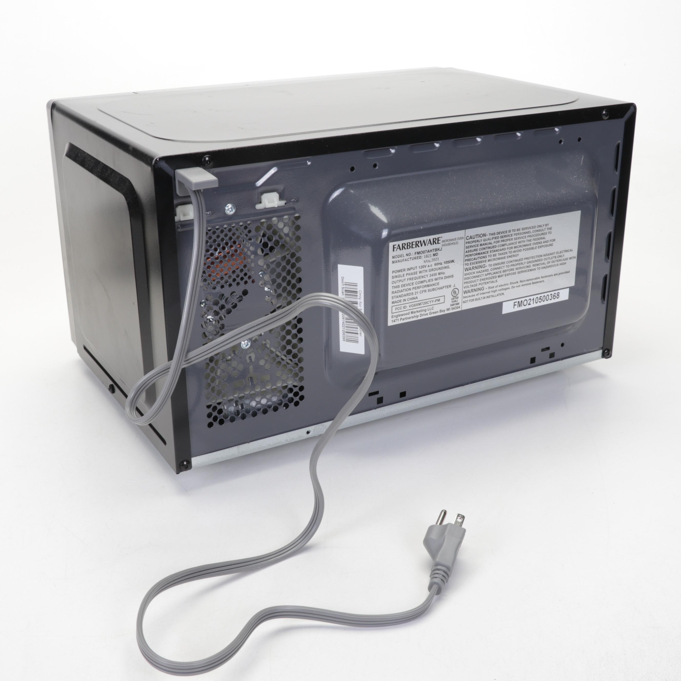 Farberware 700 Watt Microwave With Keurig K-1500 Coffee Maker and Storage Drawer