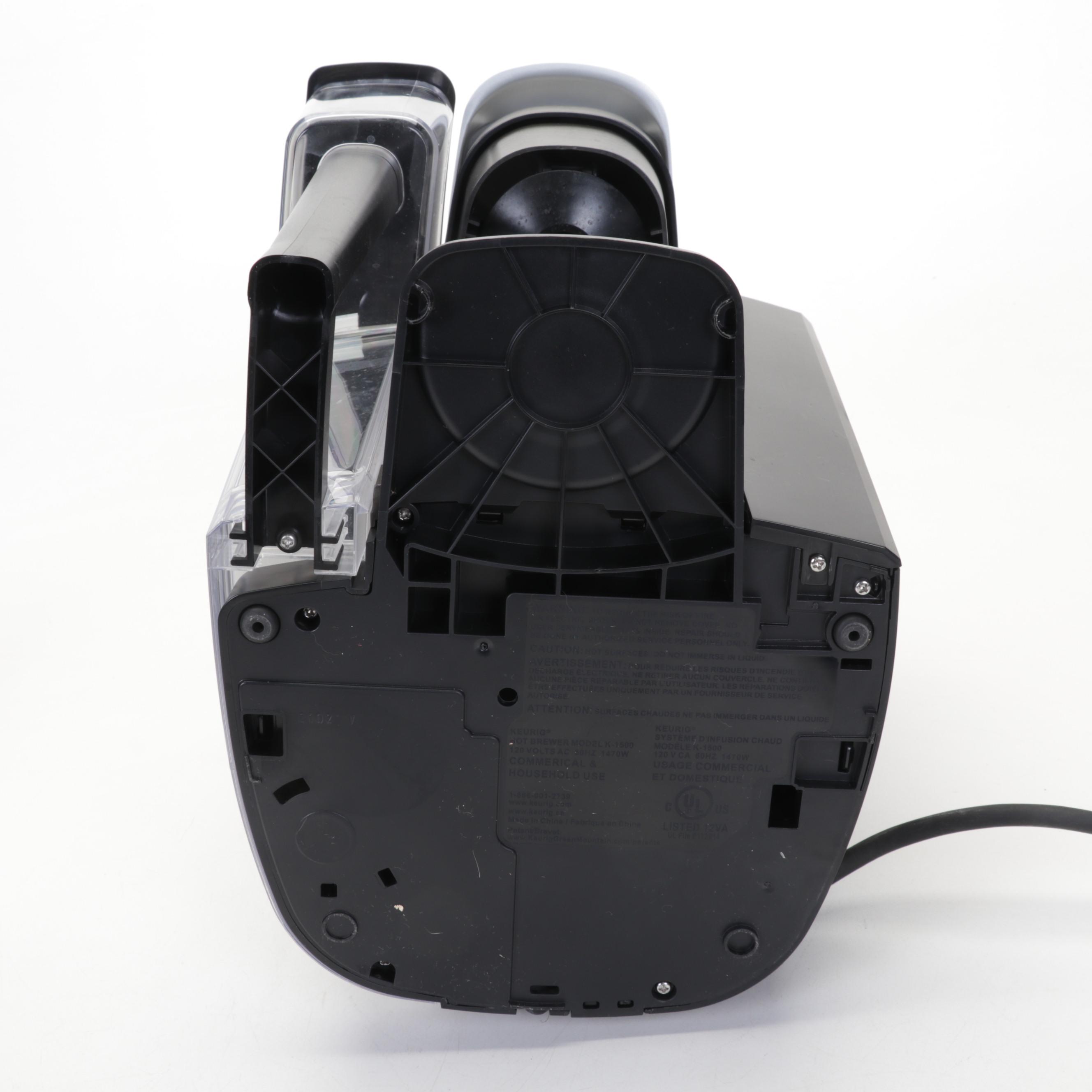 Farberware 700 Watt Microwave With Keurig K-1500 Coffee Maker and Storage Drawer