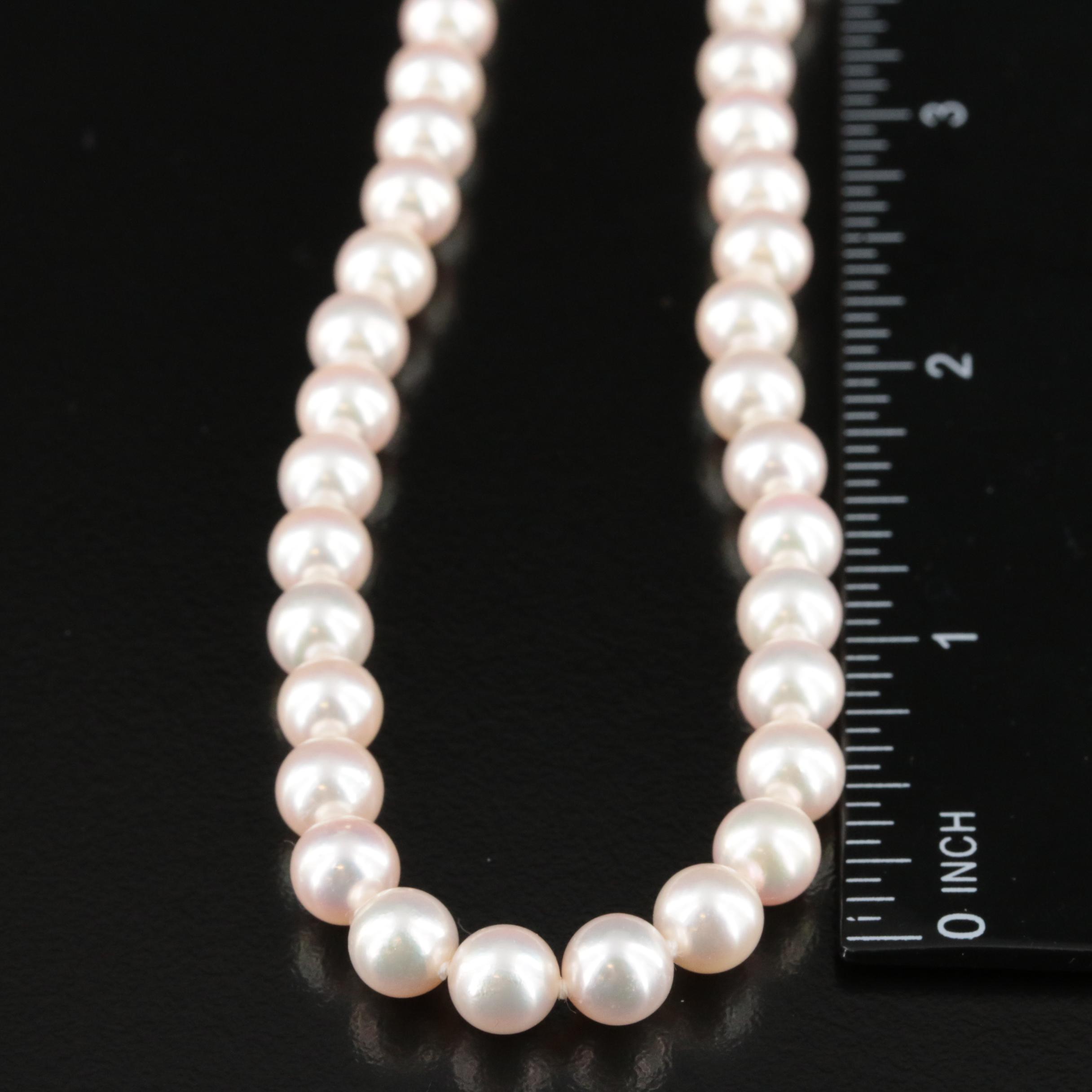 Mikimoto Pearl Necklace with 18K Clasp