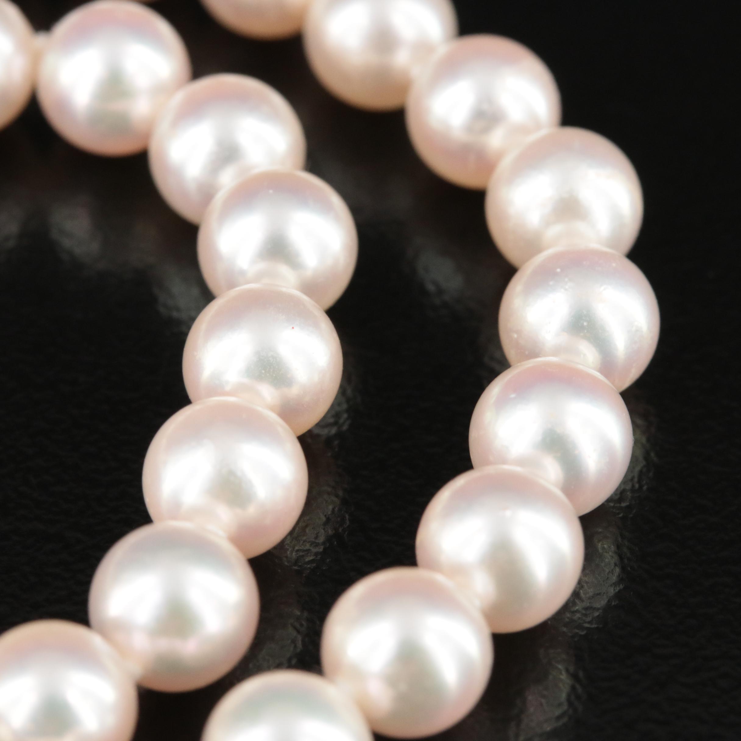 Mikimoto Pearl Necklace with 18K Clasp