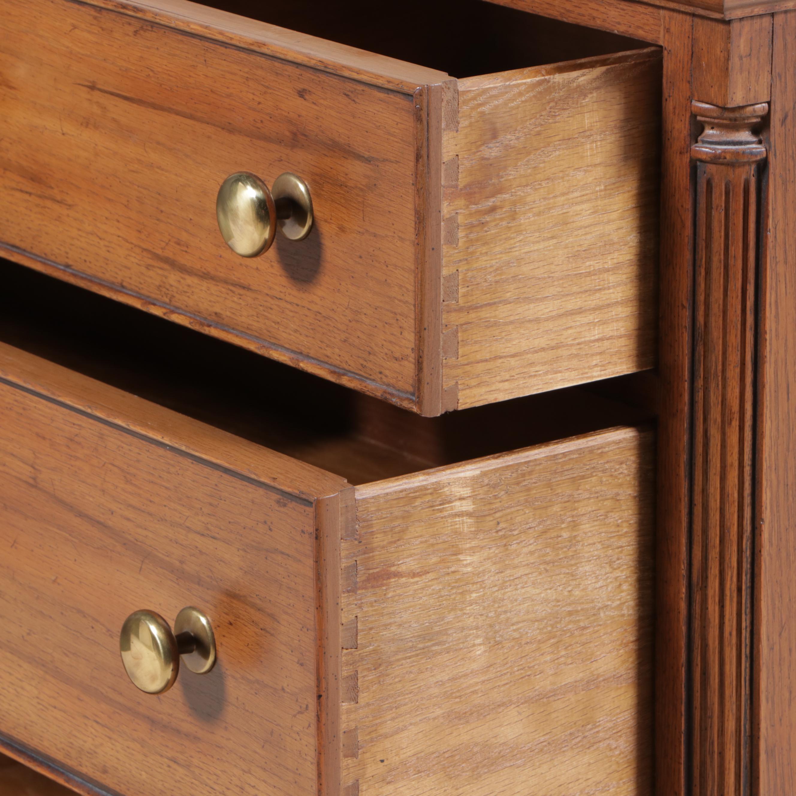 Century Furniture George III Style Oak Five-Drawer Chest, Late 20th Century