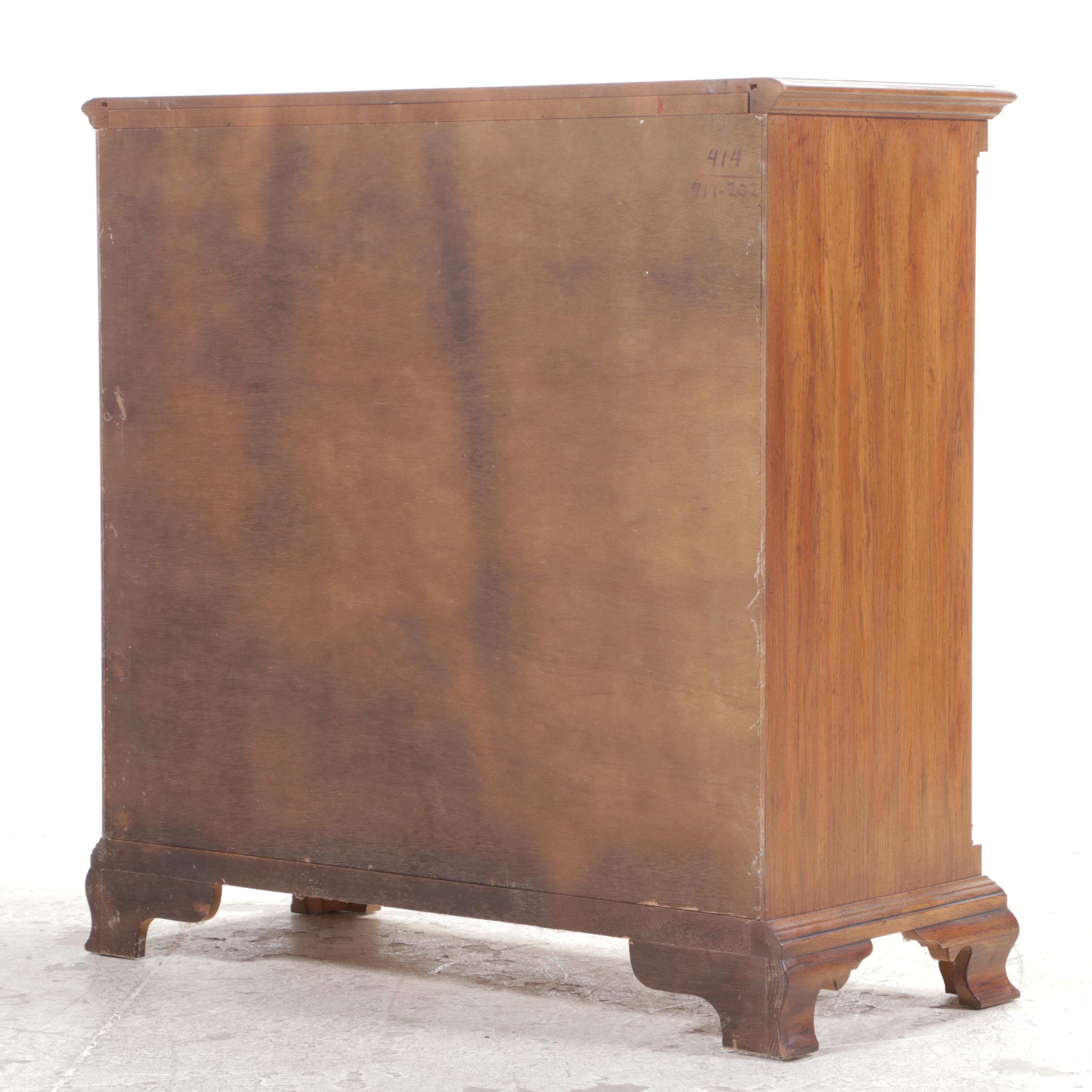Century Furniture George III Style Oak Five-Drawer Chest, Late 20th Century