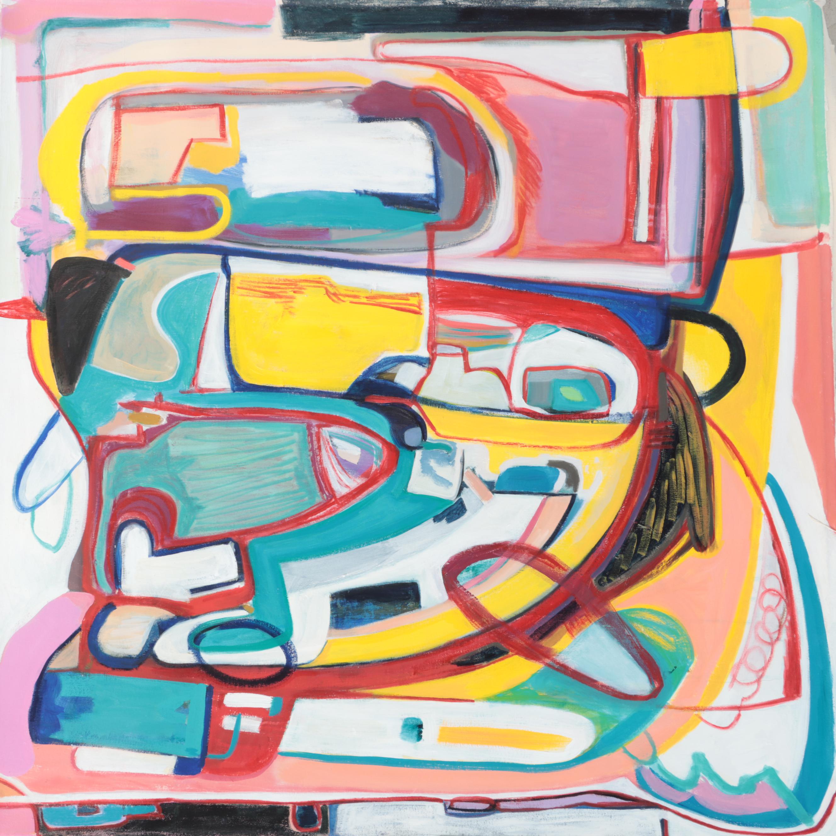 Rhee Lightner Acrylic Painting "The Haunted House on East 6th Street"