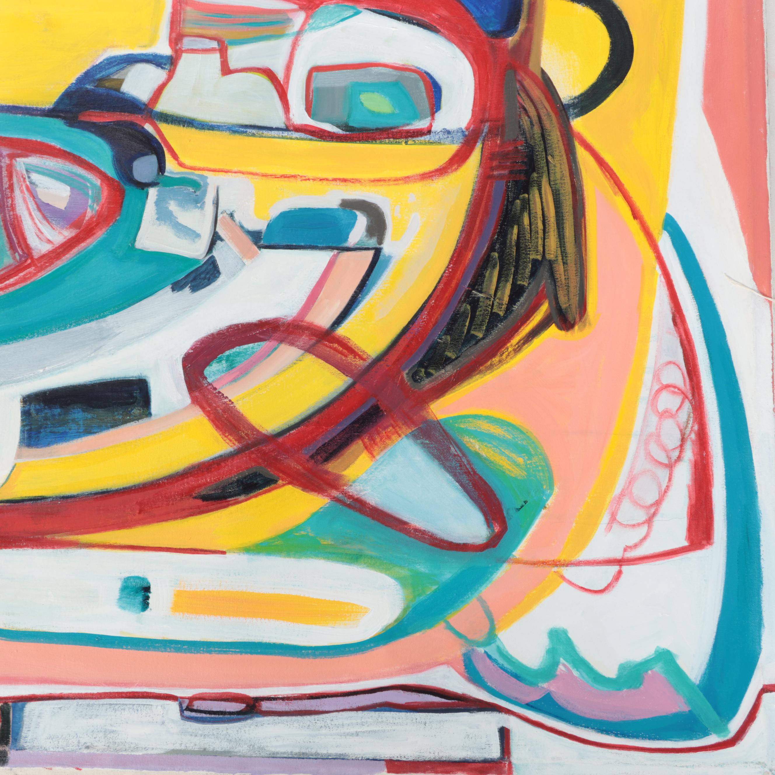 Rhee Lightner Acrylic Painting "The Haunted House on East 6th Street"