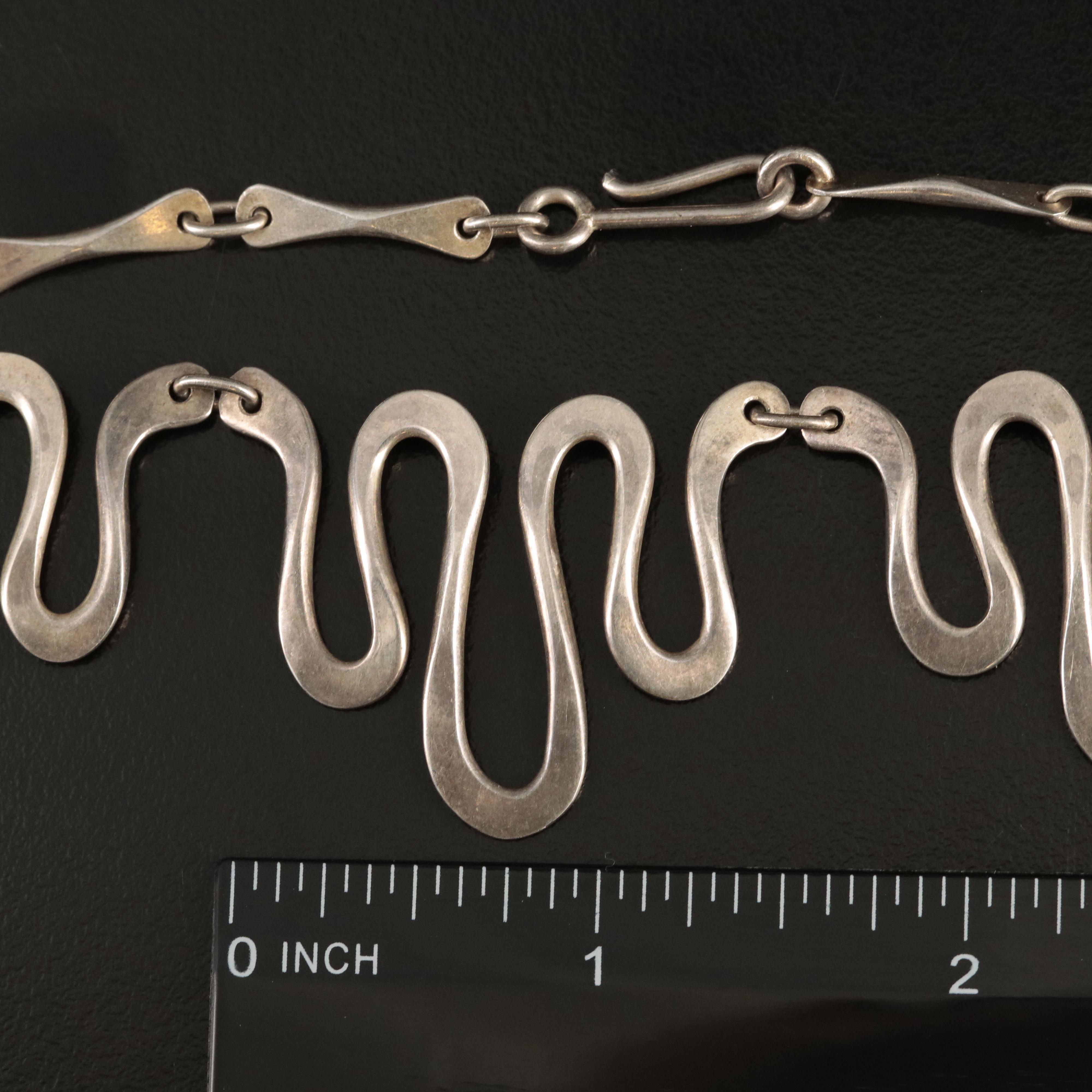 Israeli Modernist Style Sterling Necklace