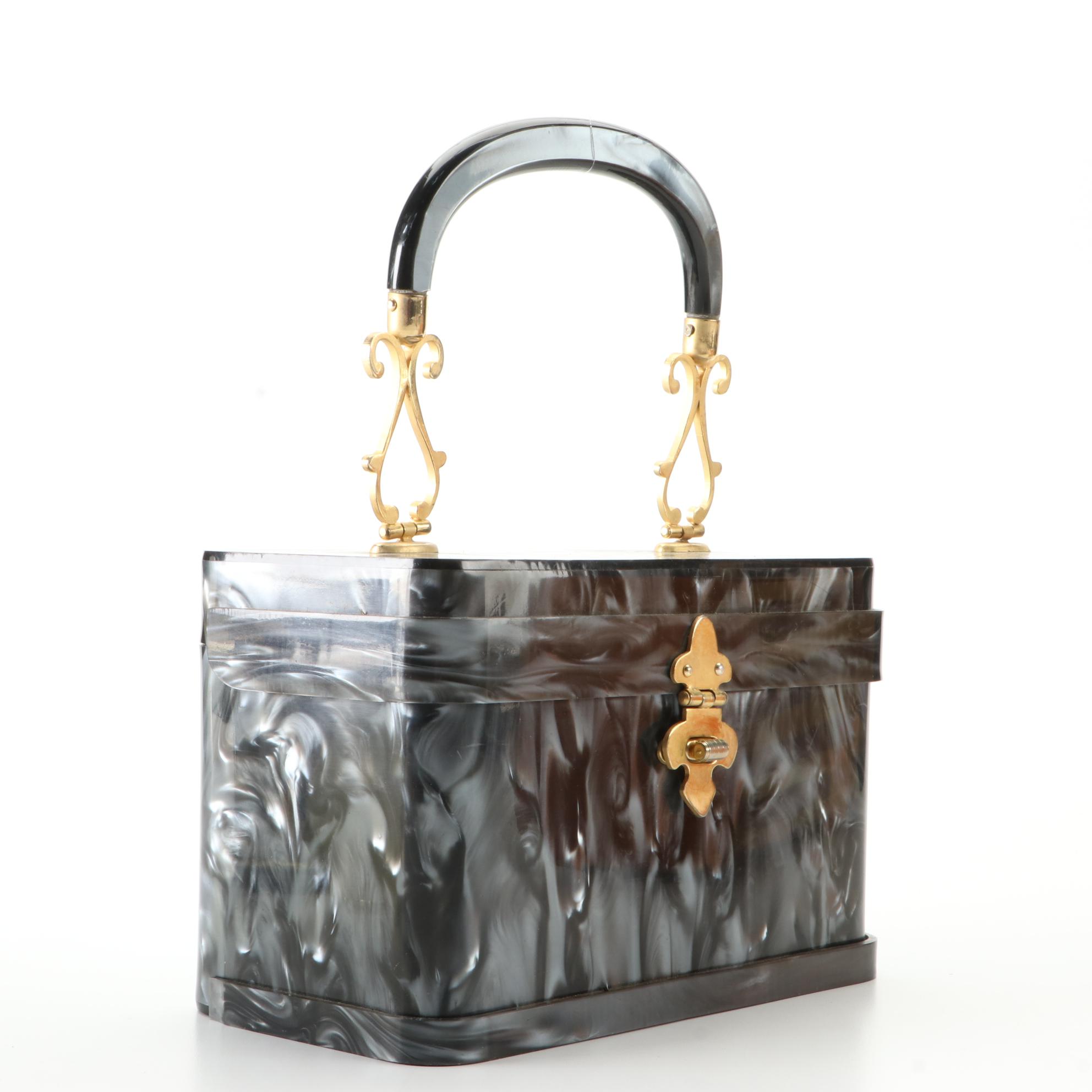 Stylecraft and Other Wood, Metal  and Acrylic Purses, Circa Mid-20th Century