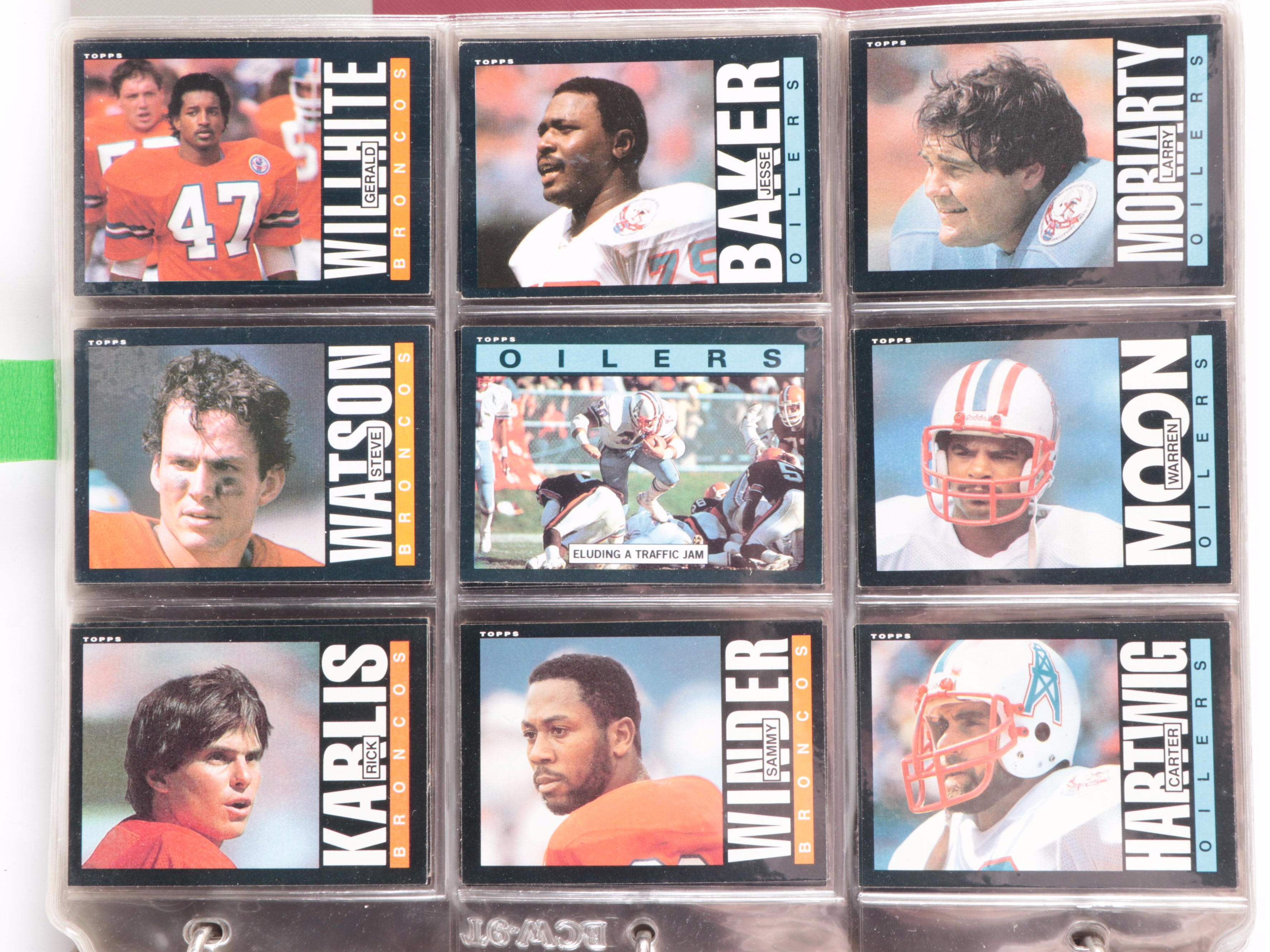 1985 Topps Football Cards Complete Set Including Moon Rookie and More