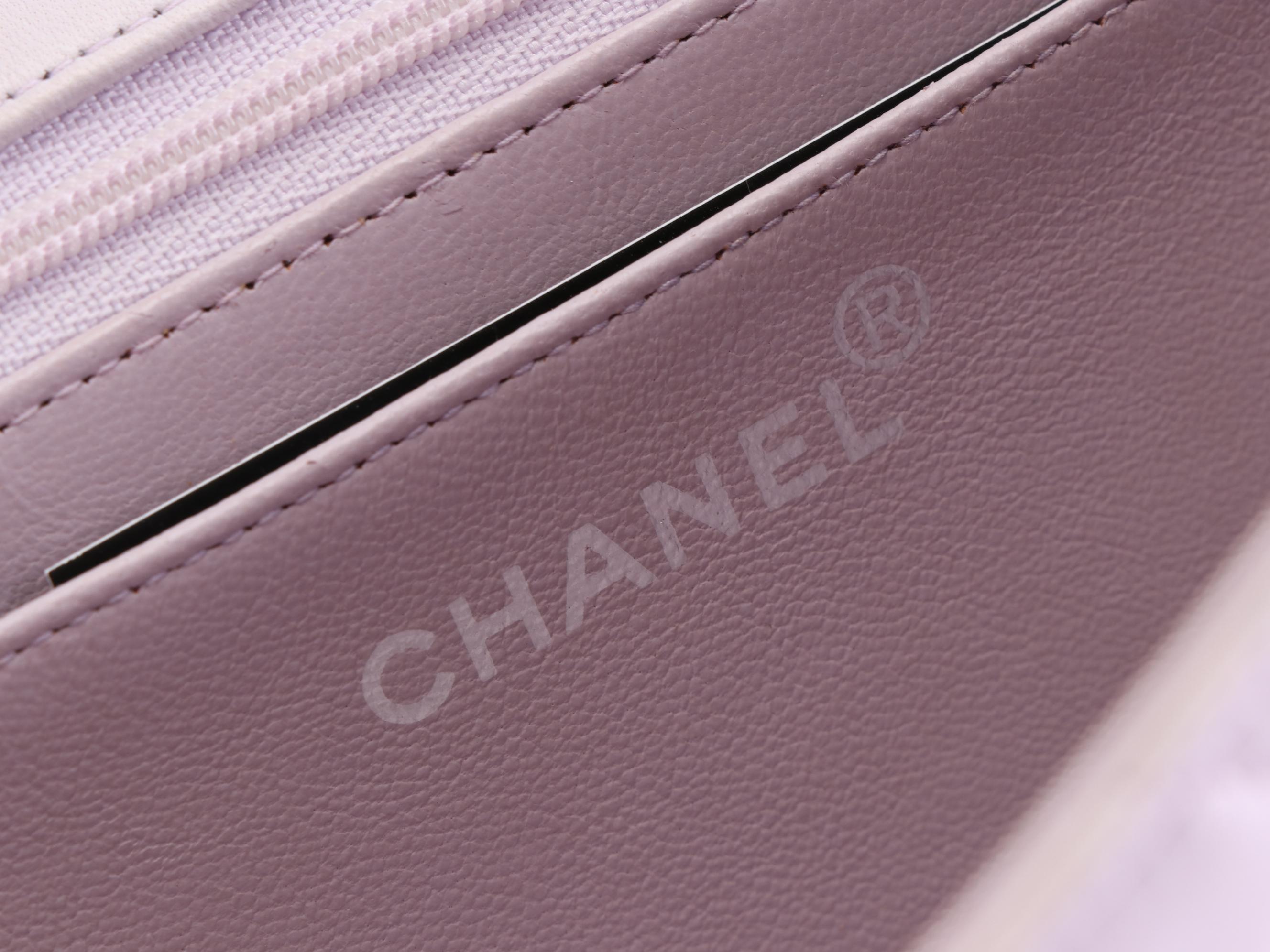 Chanel Small Single-Flap Shoulder Bag in Quilted Lambskin Leather w/Box