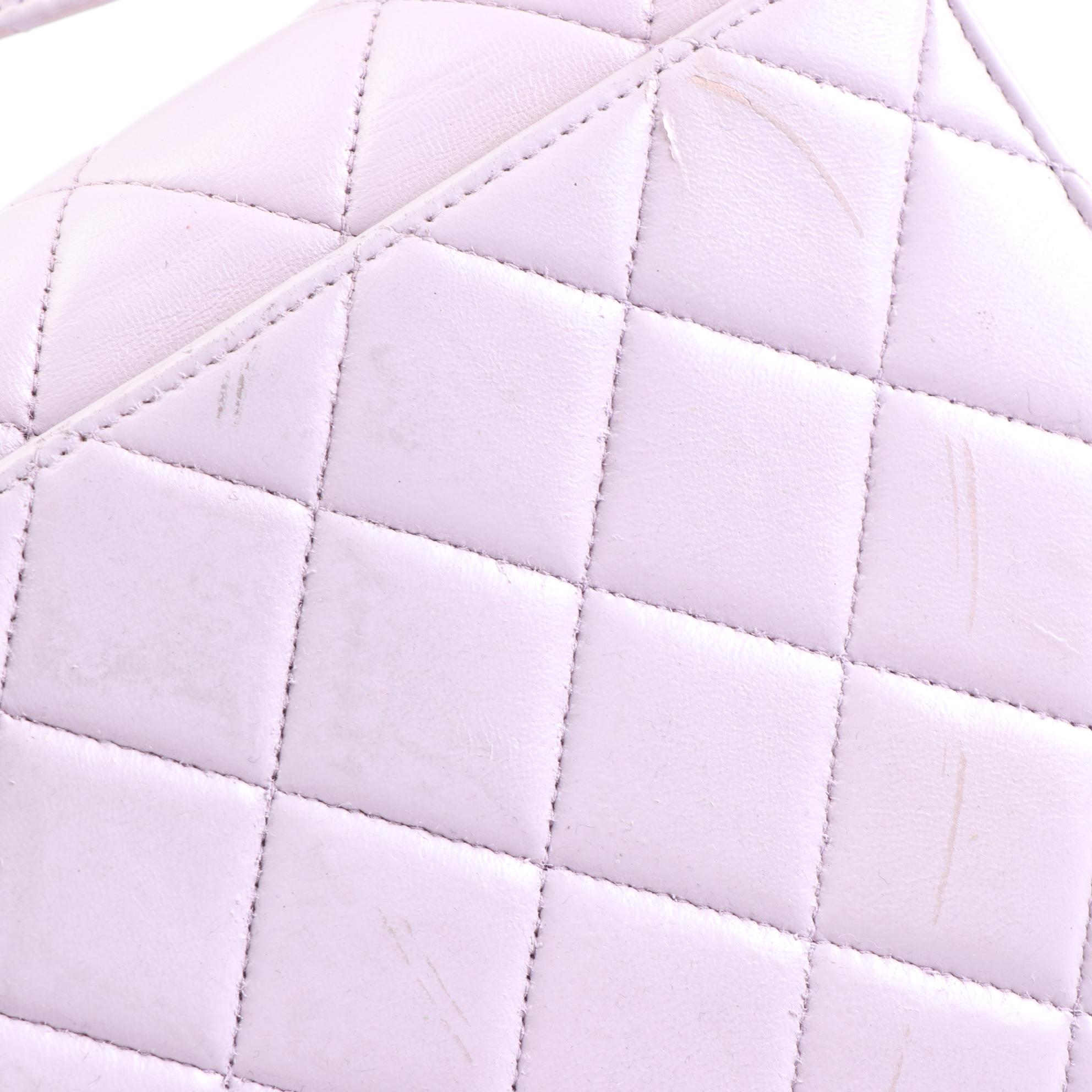 Chanel Small Single-Flap Shoulder Bag in Quilted Lambskin Leather w/Box