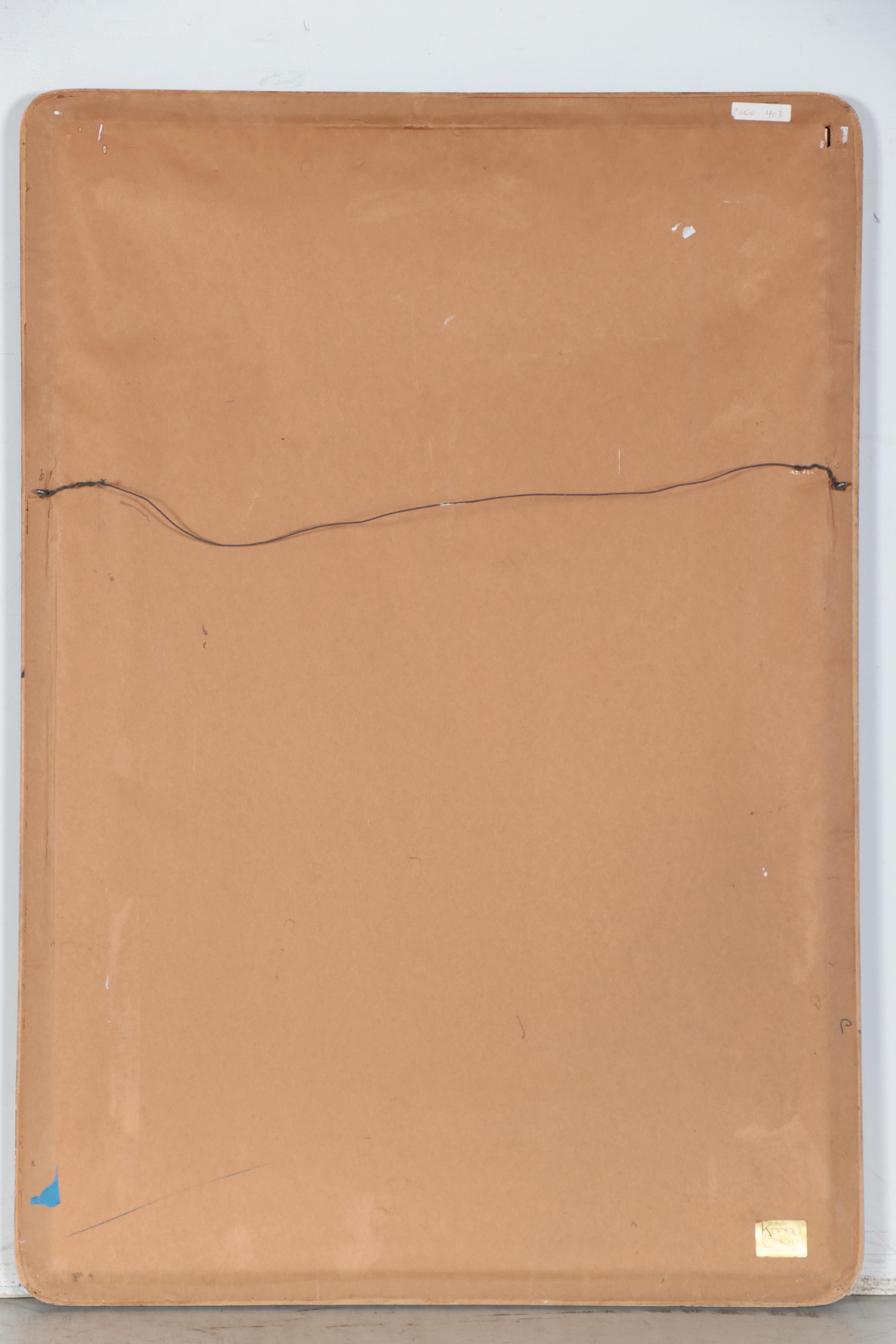 Stylized Watercolor Painting of Figure, 1971