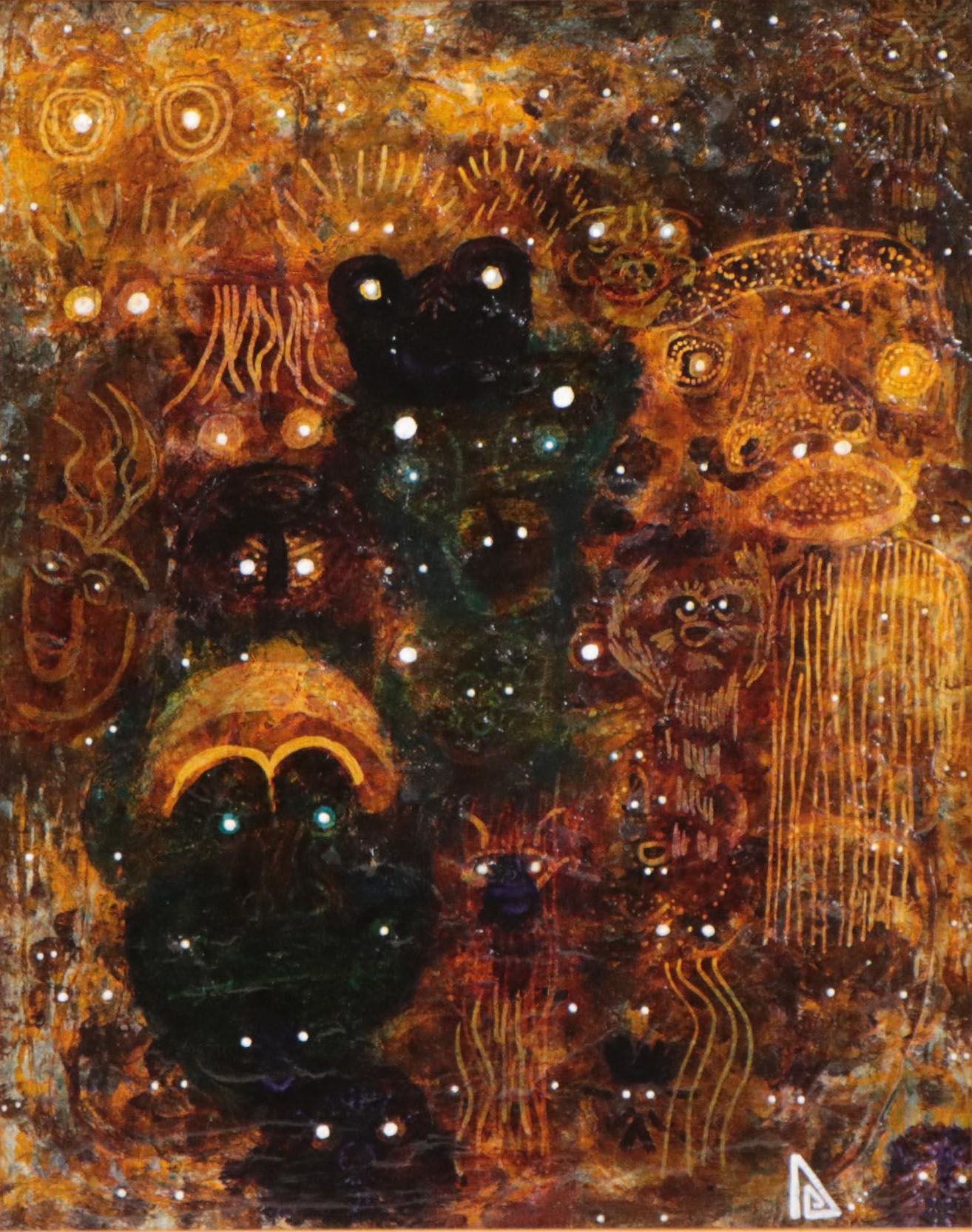 Surreal Figurative Mixed Media Oil Painting