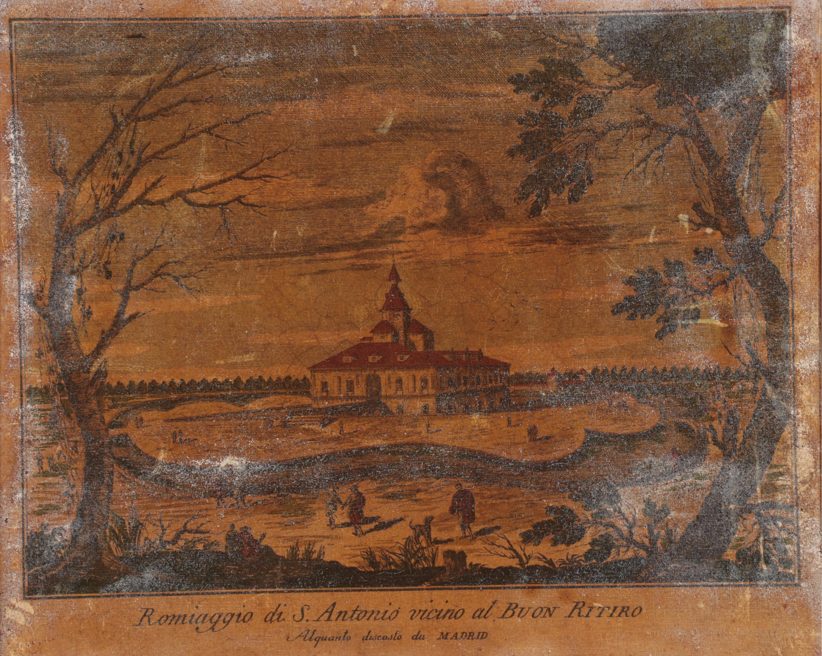 Embellished Reproduction Print "Romiaggio of S. Antonio near the Buon Ritiro"