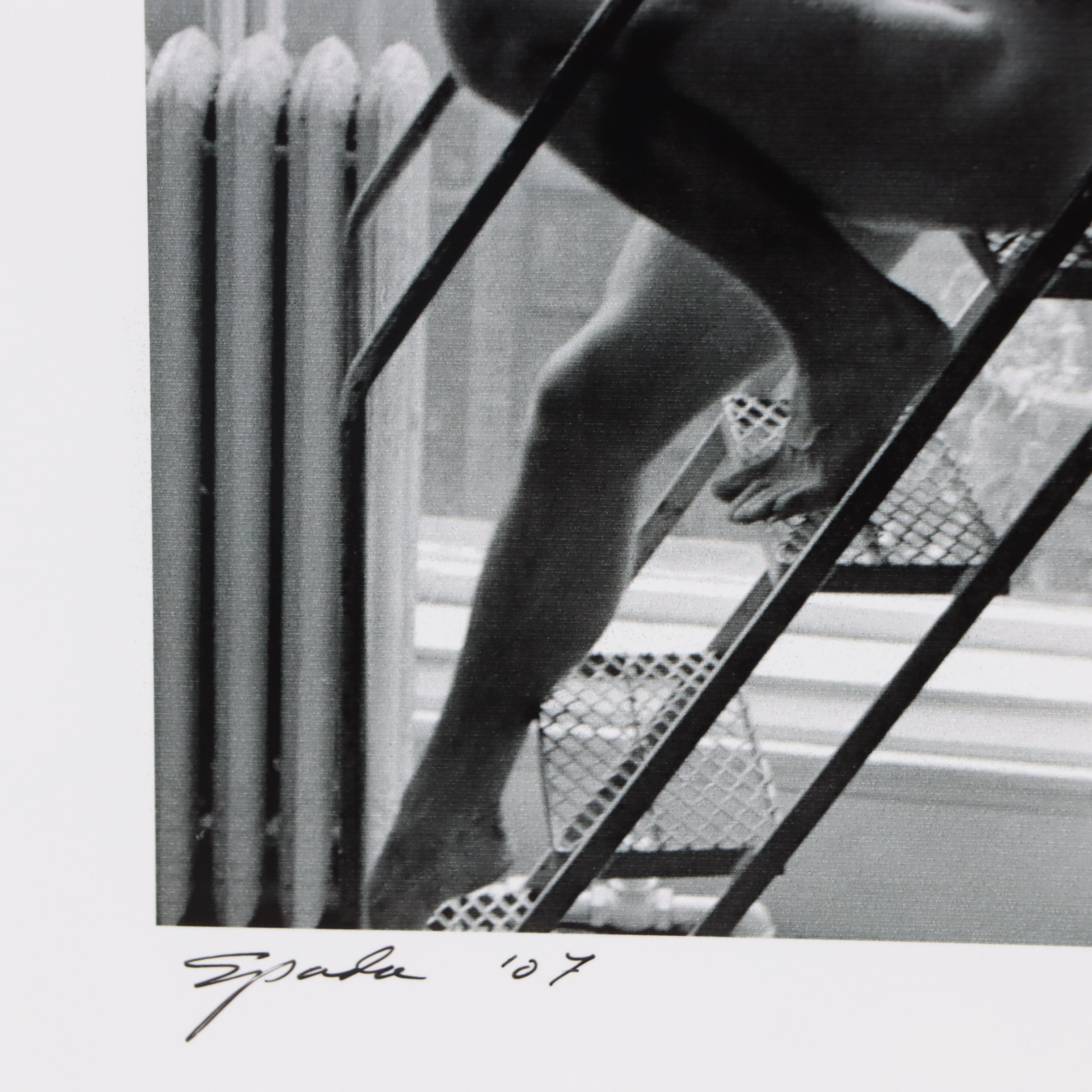 James Spada Digital Print of Male Nude on Rolling Ladder, 2007