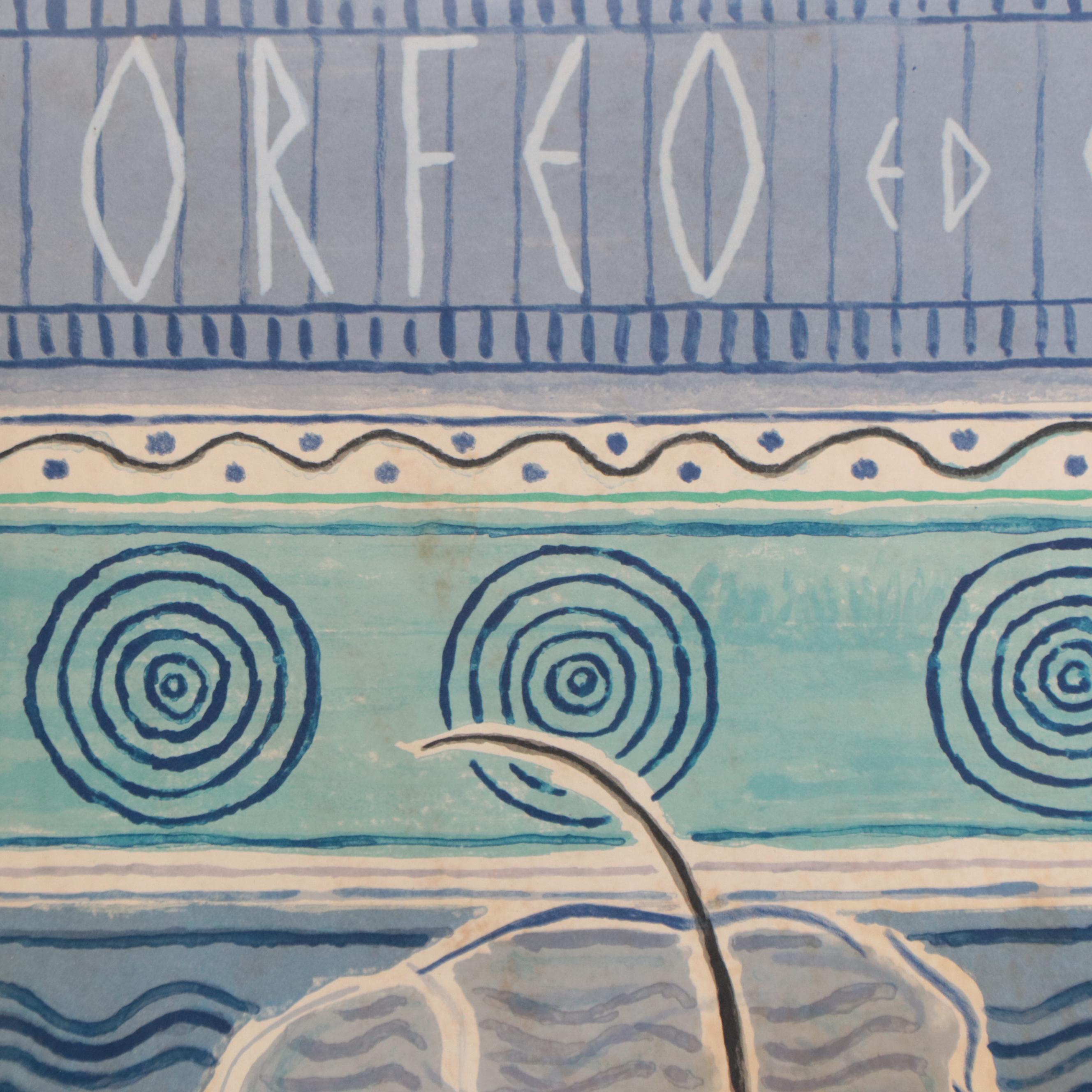 Lithograph After Rolf Gerarad "Orfeo ed Euridice" for Metropolitan Opera