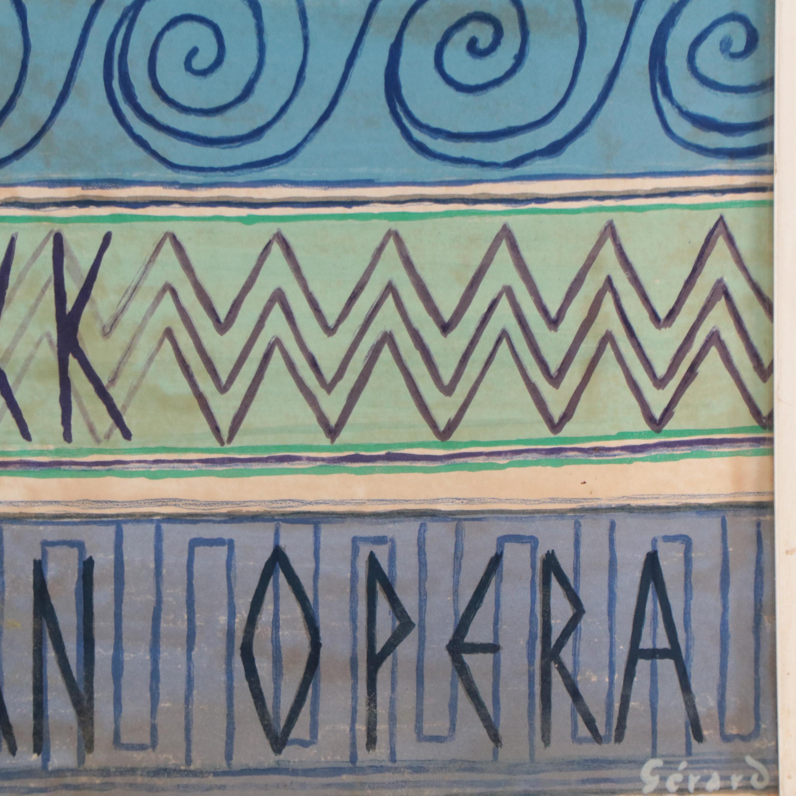 Lithograph After Rolf Gerarad "Orfeo ed Euridice" for Metropolitan Opera