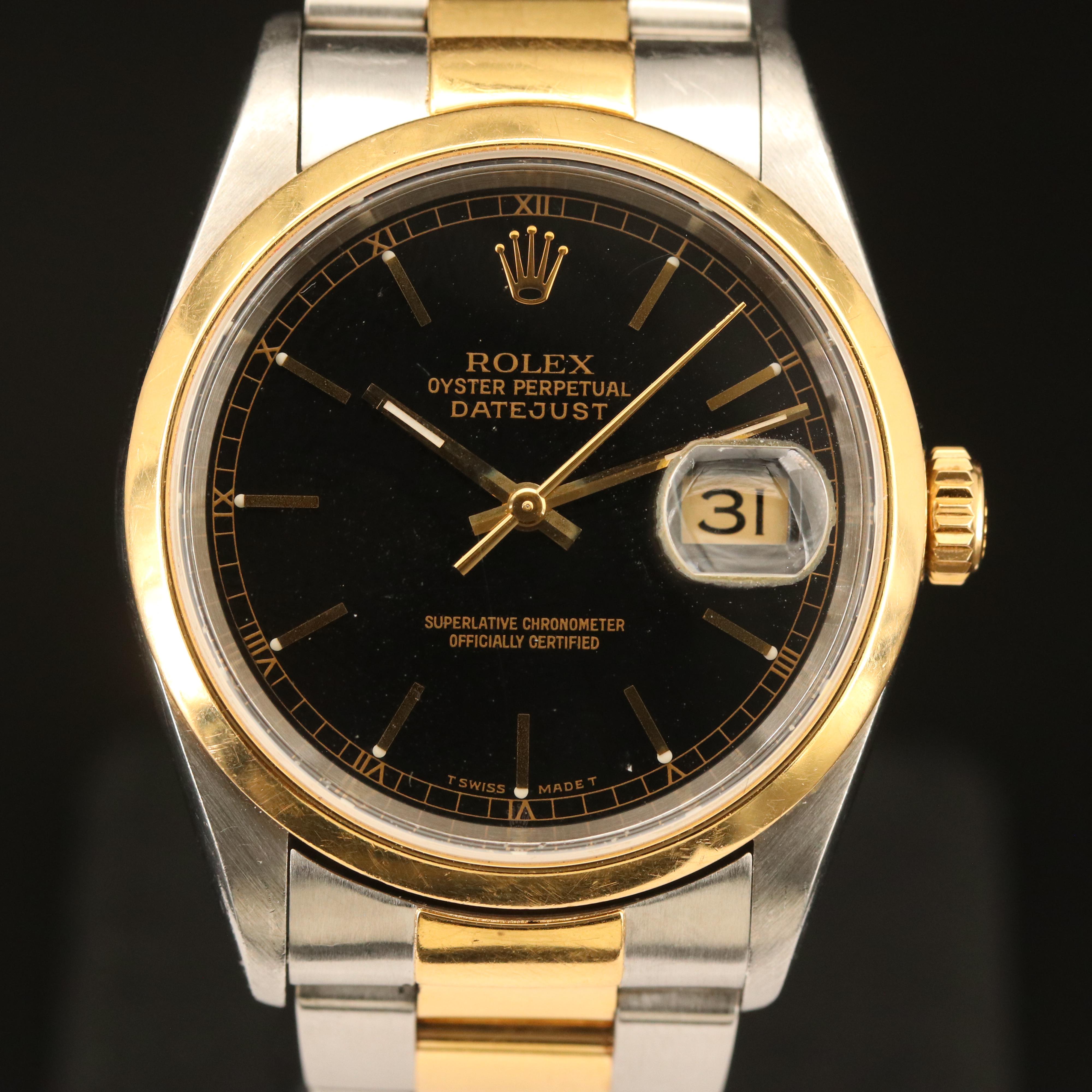 1997 Rolex Oyster Perpetual Datejust 18K and Stainless Steel Watch