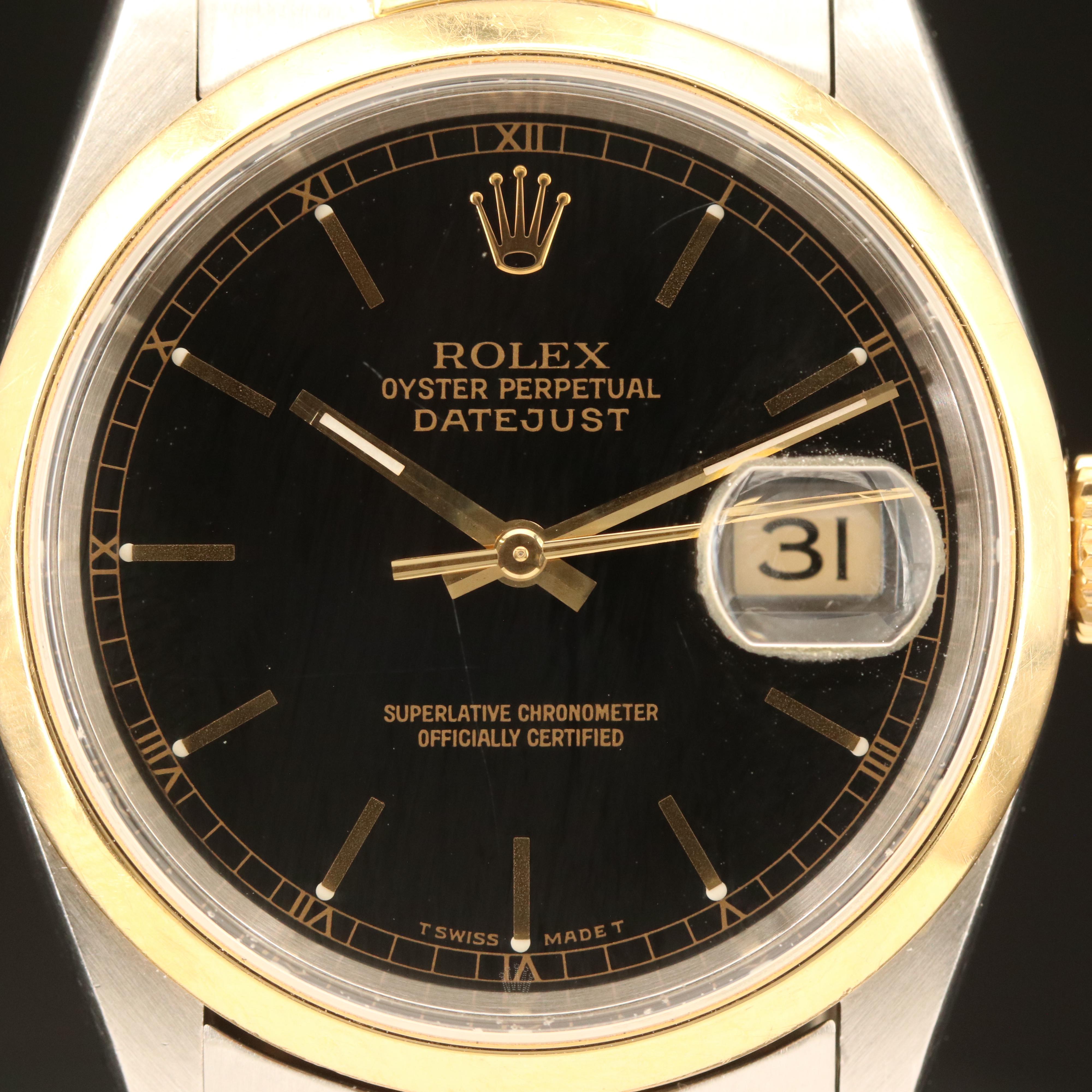 1997 Rolex Oyster Perpetual Datejust 18K and Stainless Steel Watch