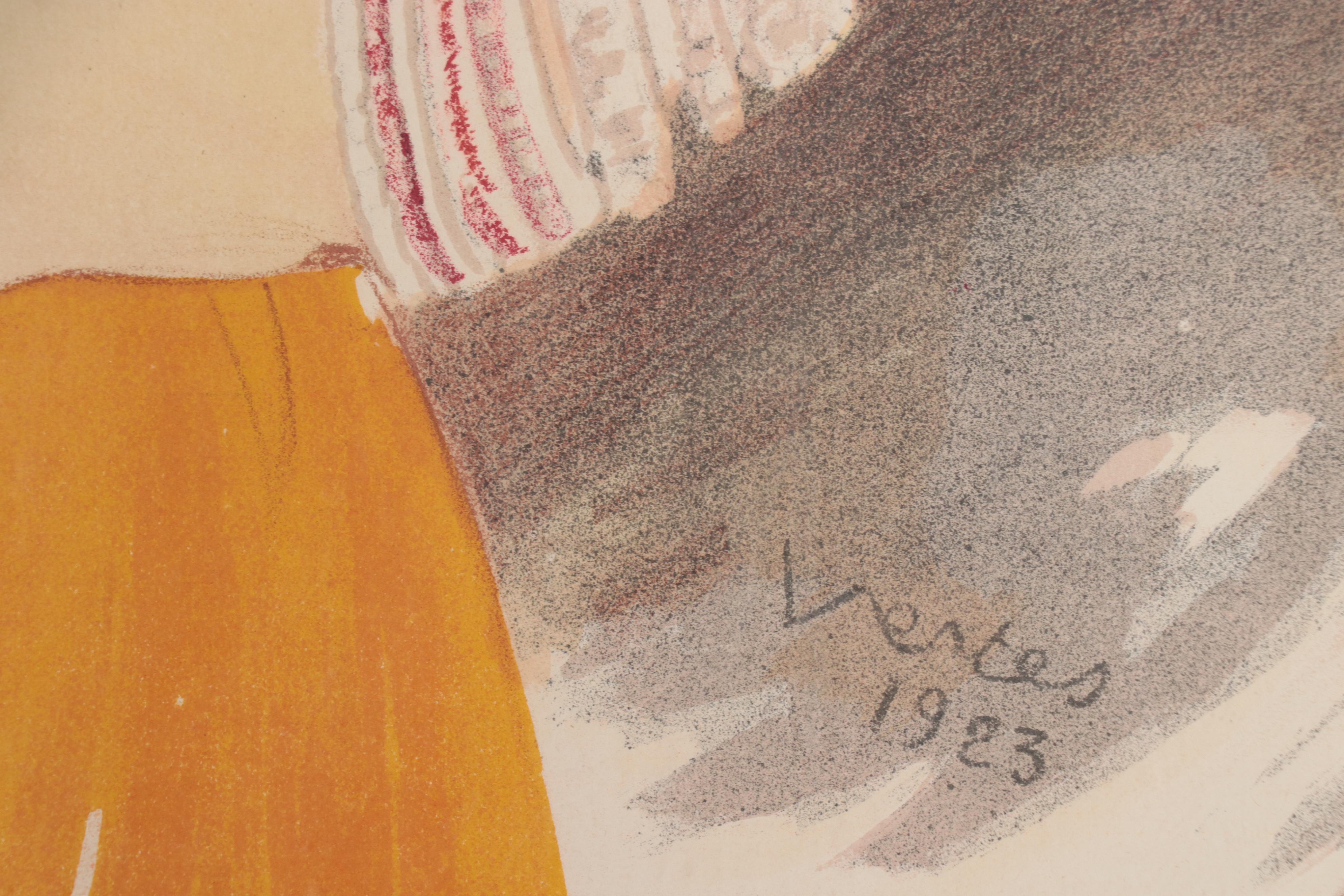 Lithograph After Marcel Vertès "Simon Frevalles"