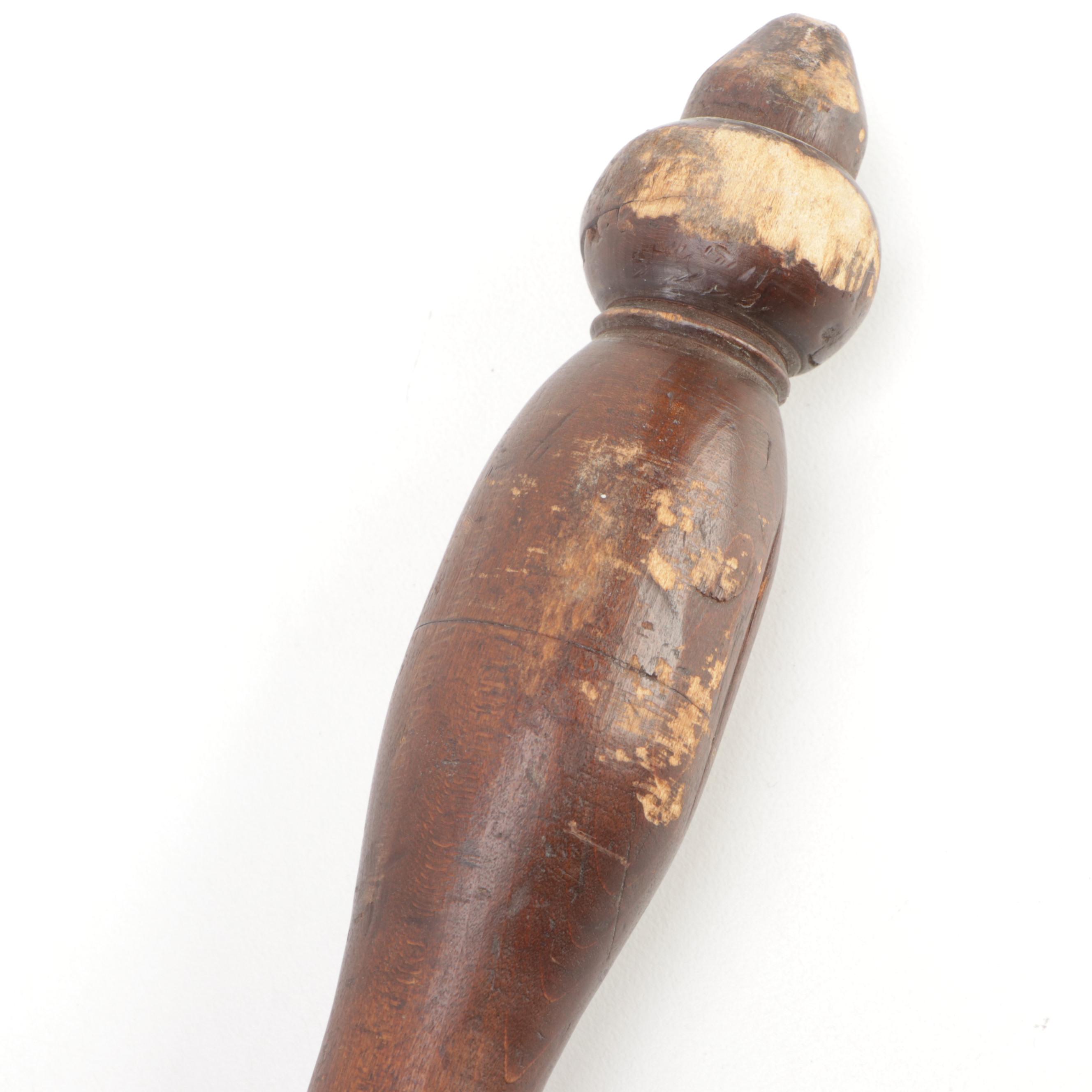 Wooden Handled Engraved Brass with Hinged Lid Bed Warmer