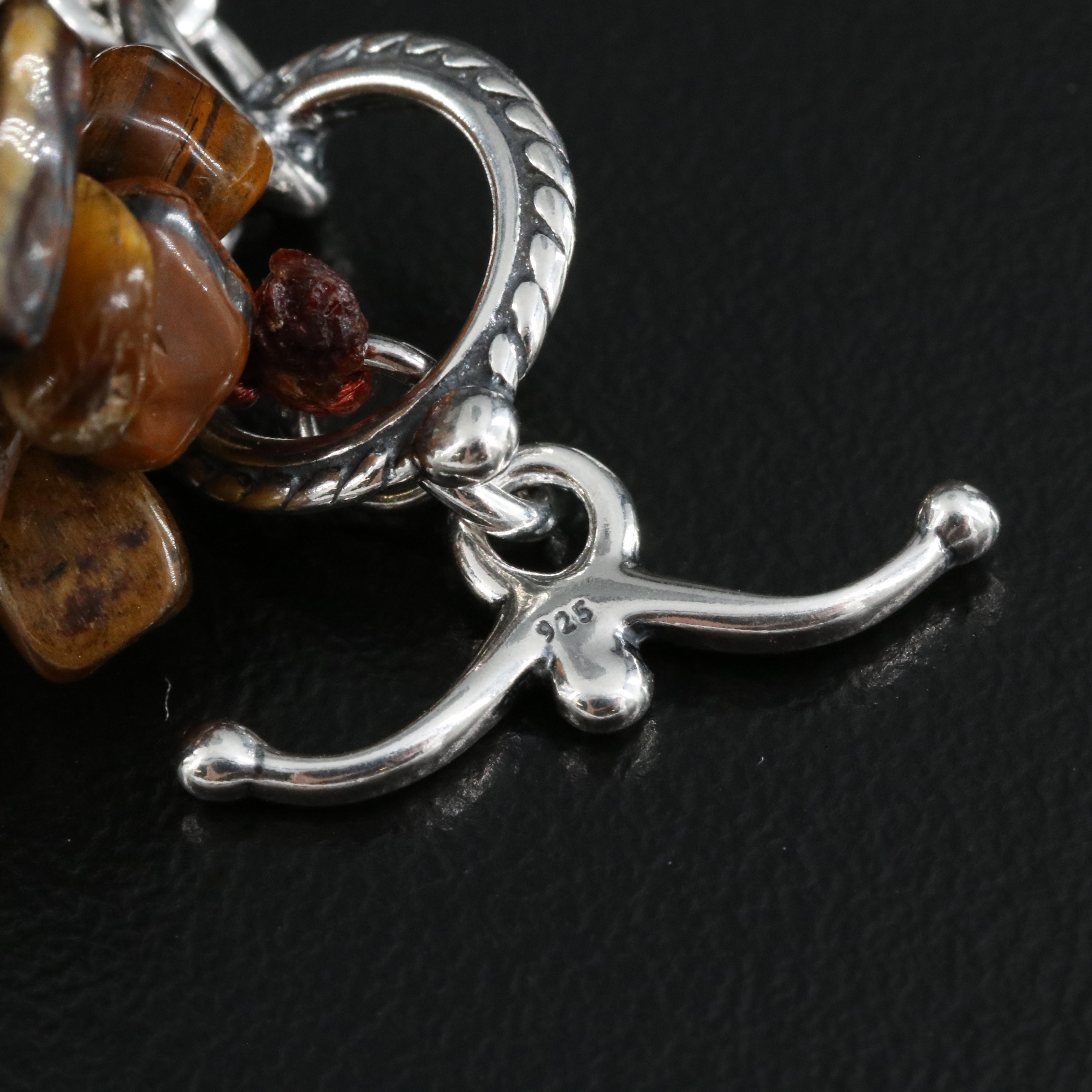 Tiger's Eye Necklace with Sterling Clasp