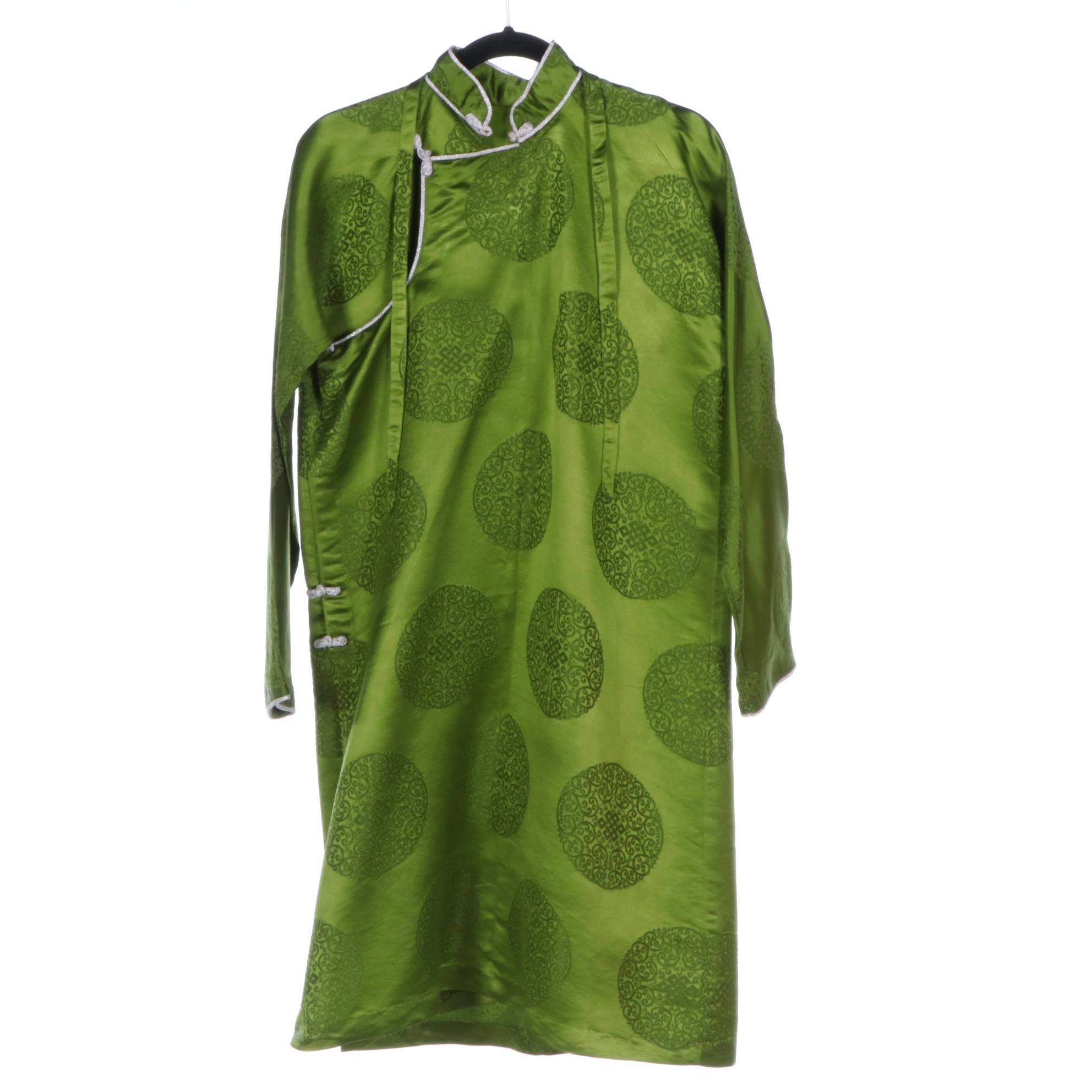 Chinoiserie Brocade Mandarin Collar Robes/Dresses