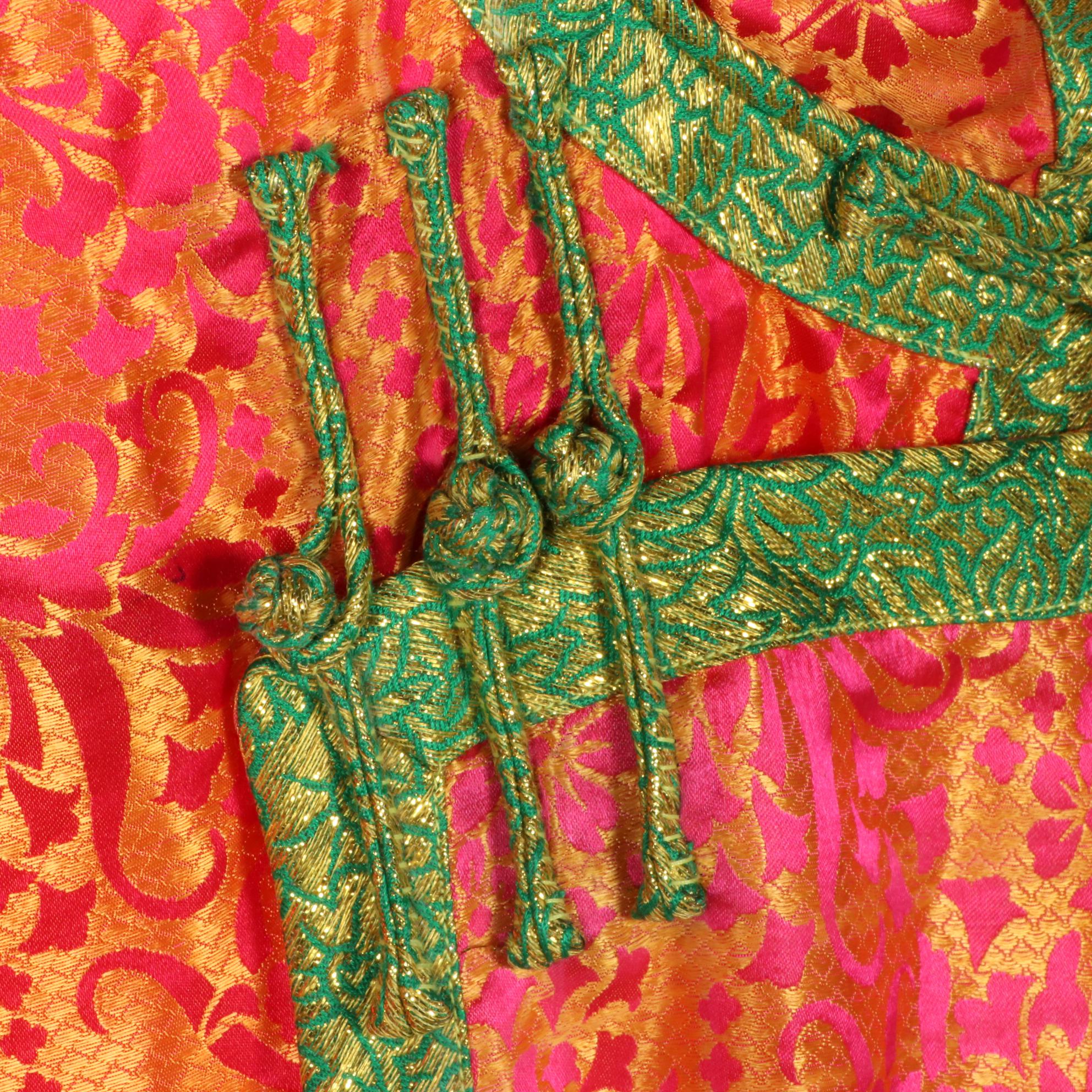 Chinoiserie Brocade Mandarin Collar Robes/Dresses