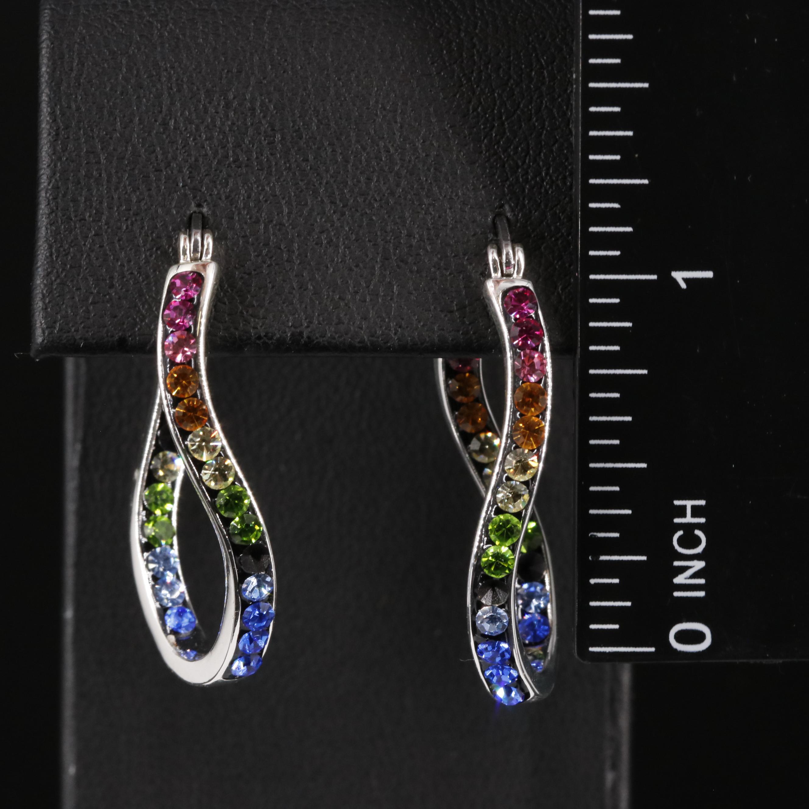 Rhinestone Hoop Earrings