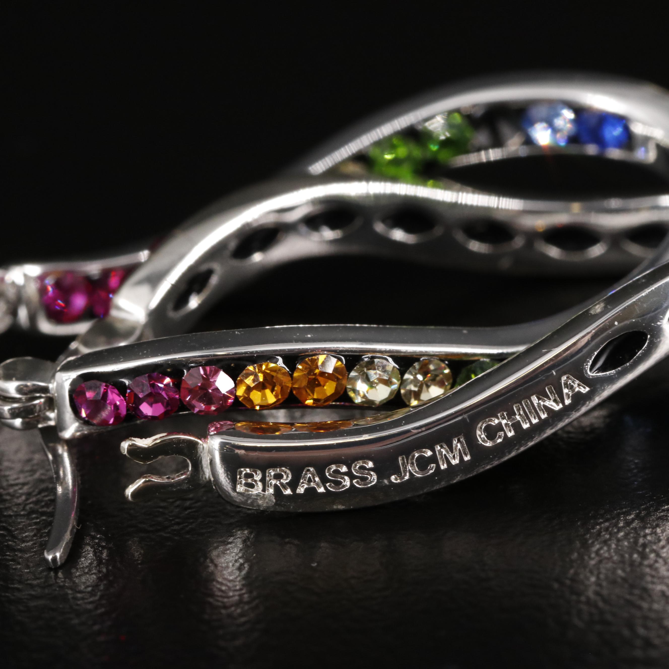 Rhinestone Hoop Earrings