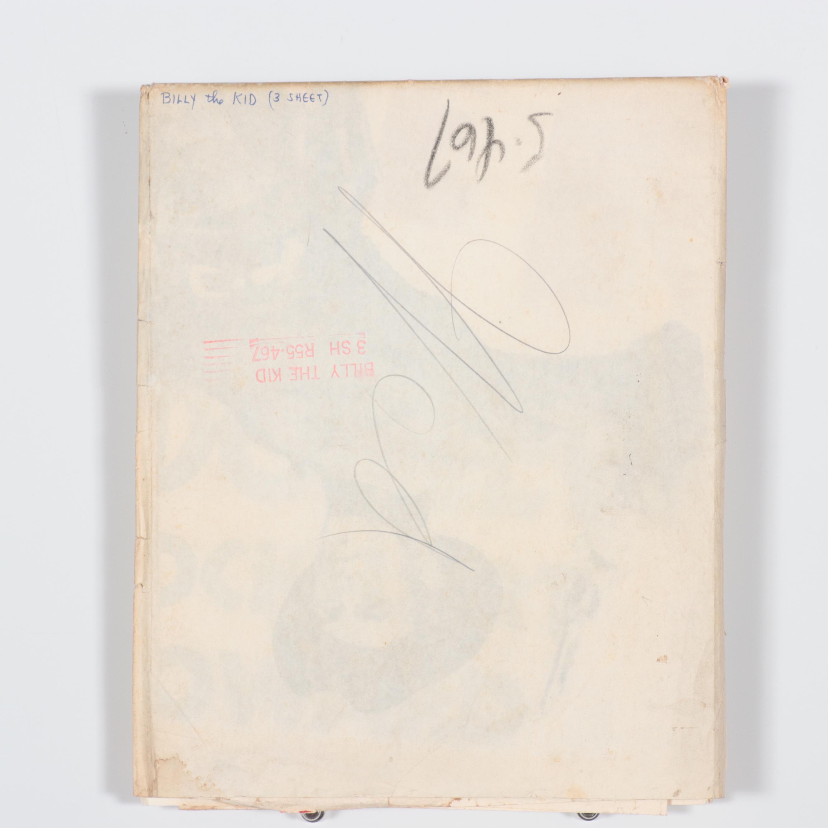 "Billy the Kid" Movie Poster, Circa 1955