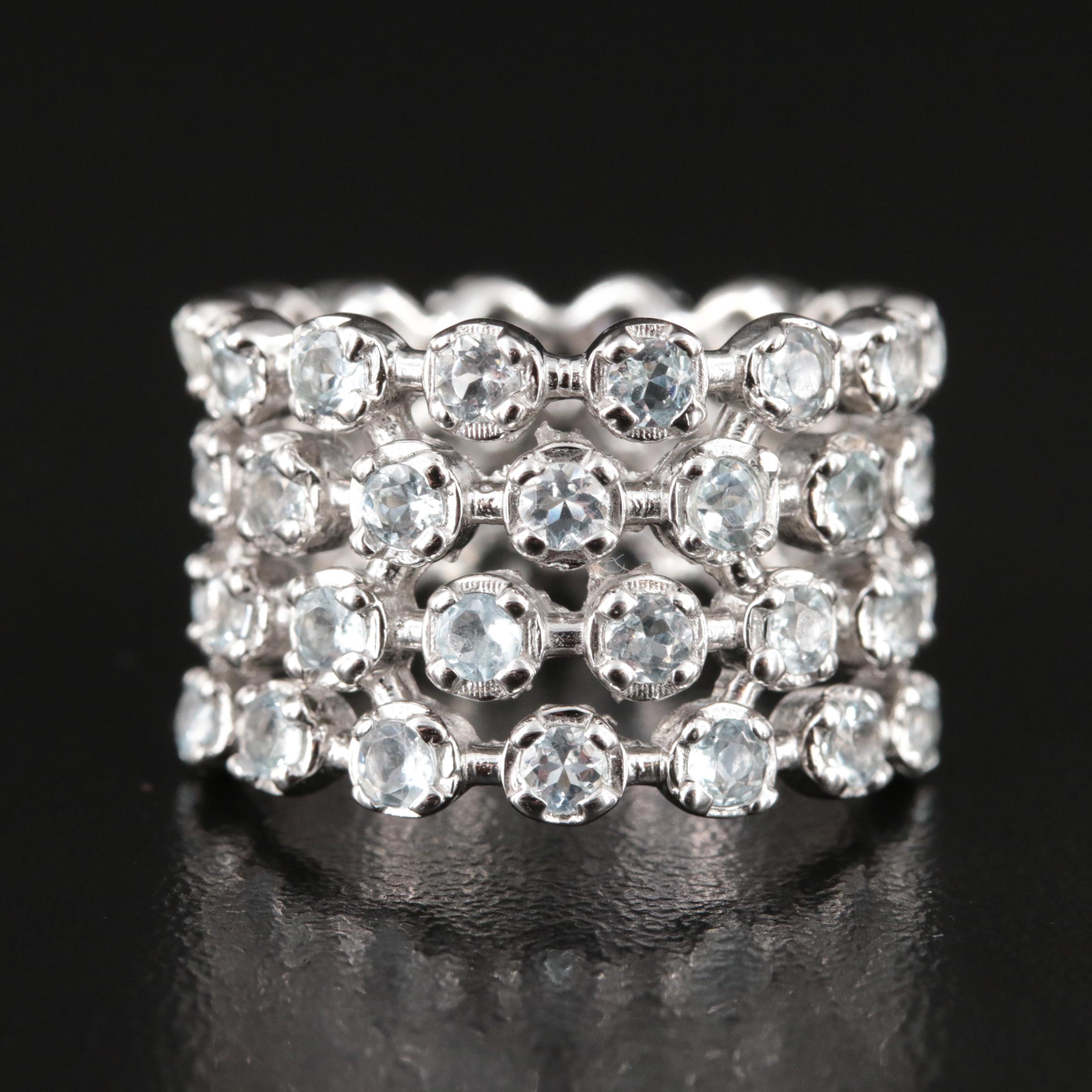 Sterling Aquamarine Ring