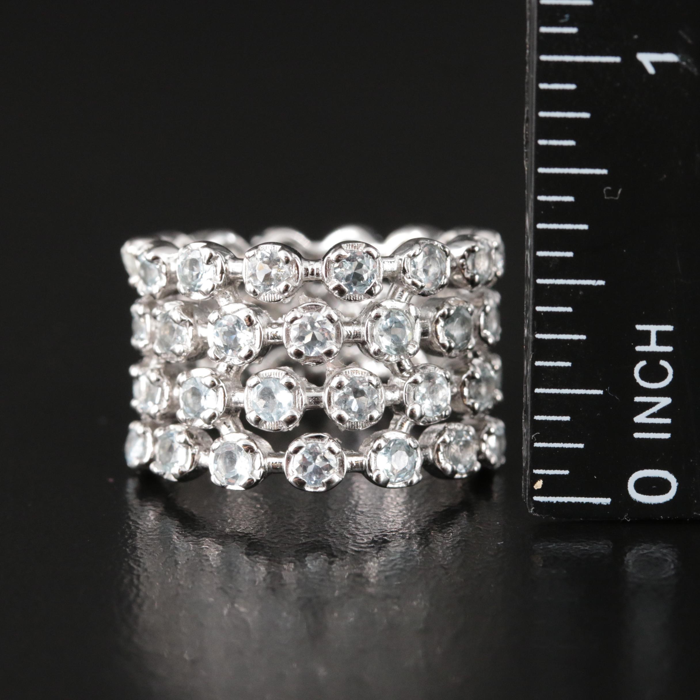 Sterling Aquamarine Ring