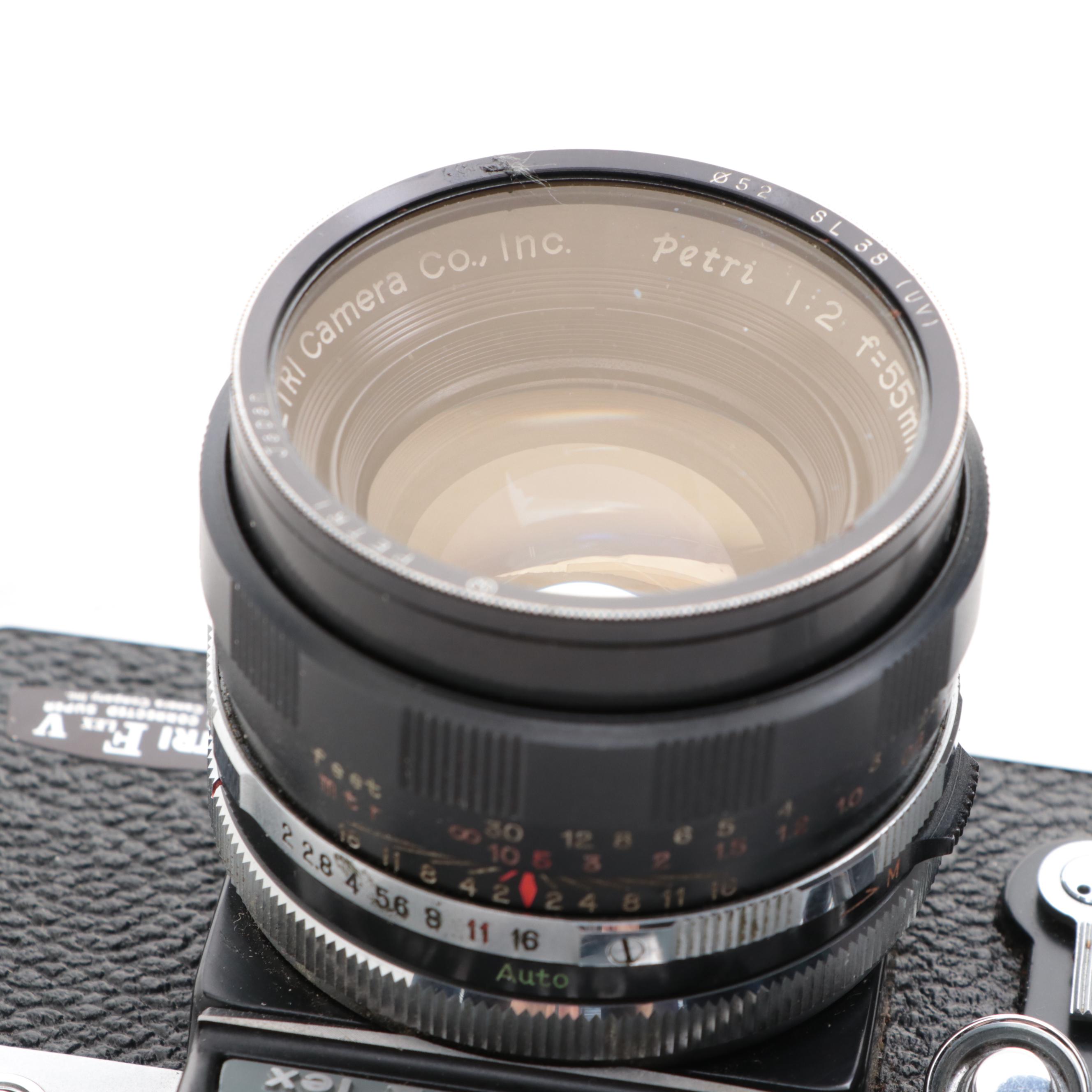 Aires 35-III and Petri Flex-V 35 mm Cameras, Mid-20th Century