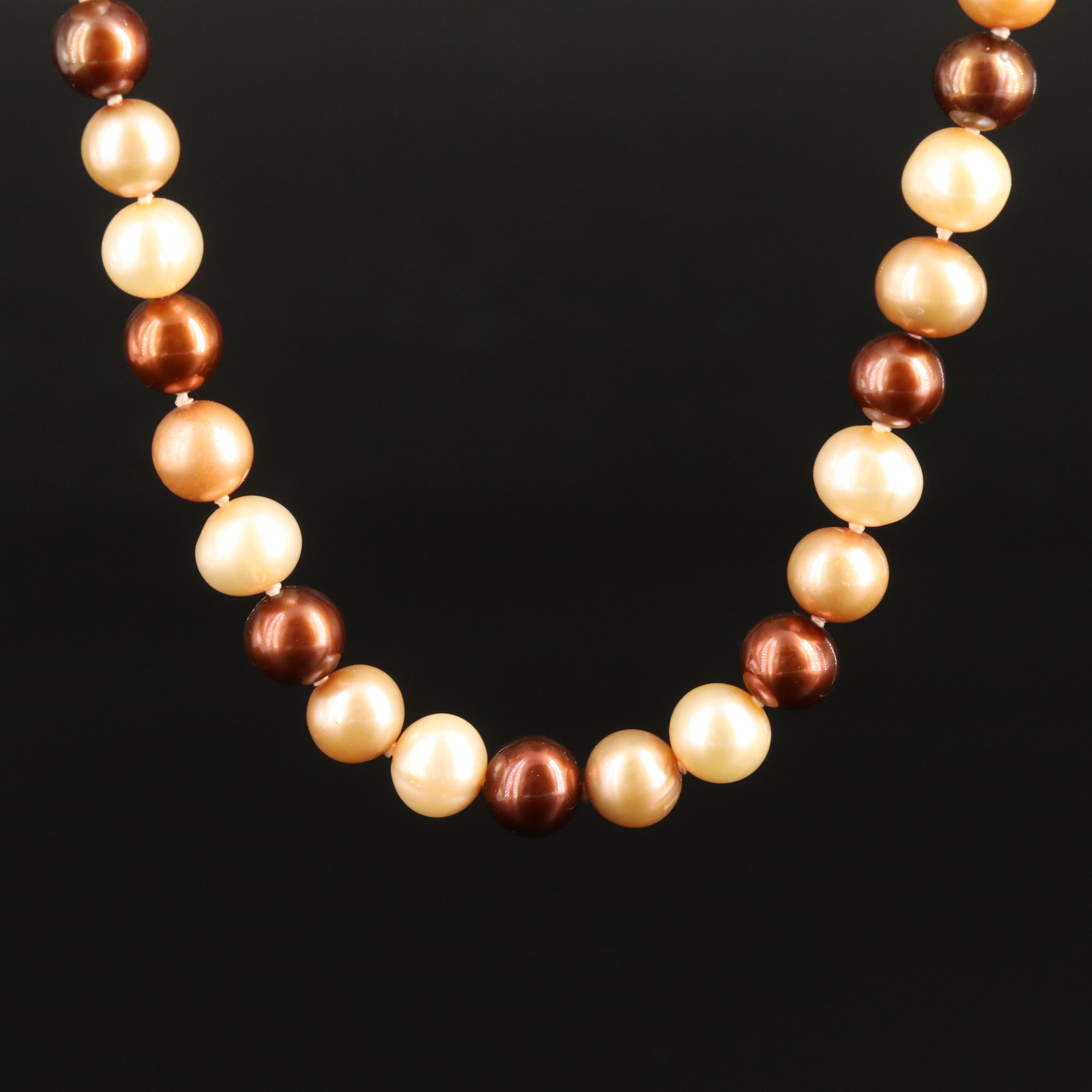 Pearl Necklace with 14K Clasp