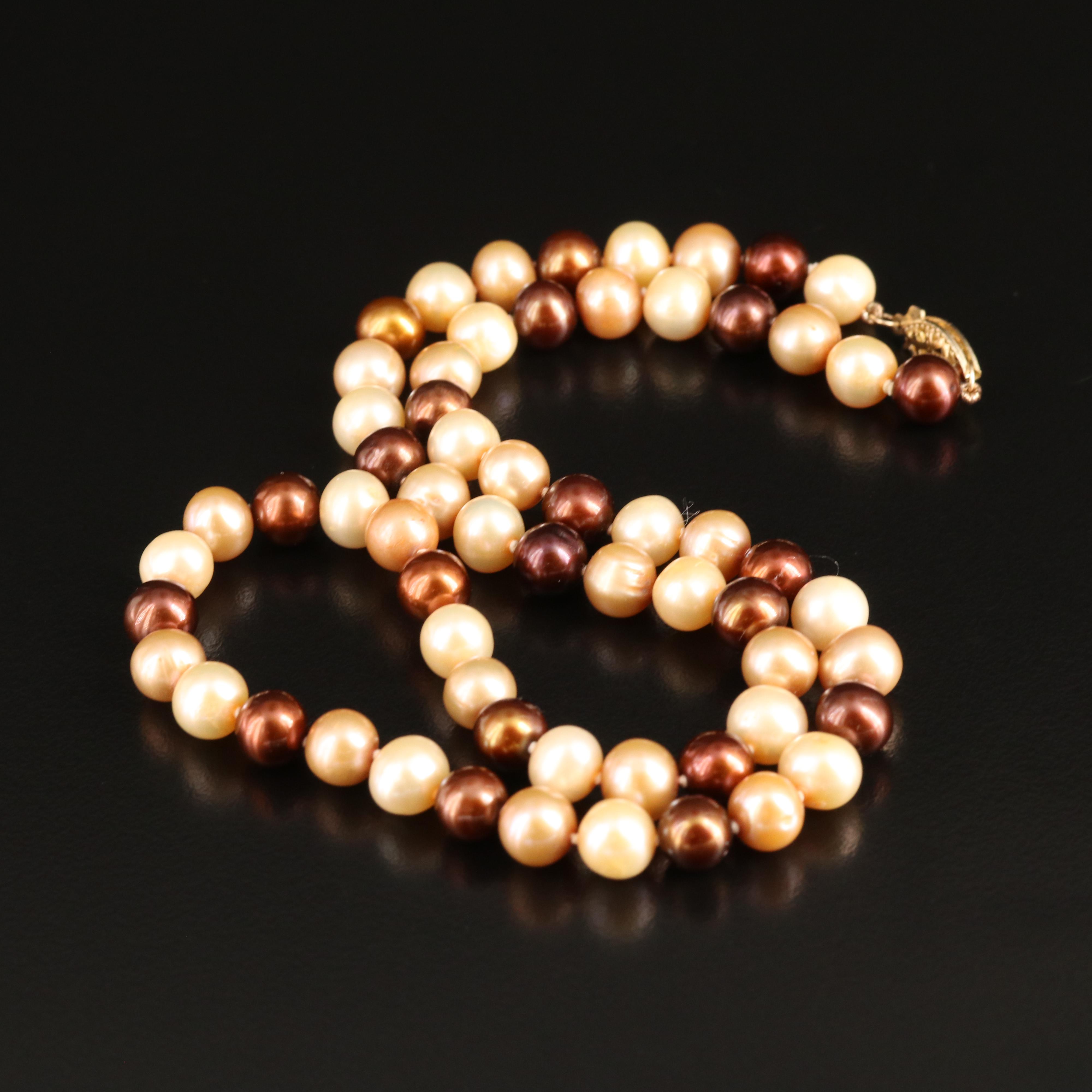 Pearl Necklace with 14K Clasp