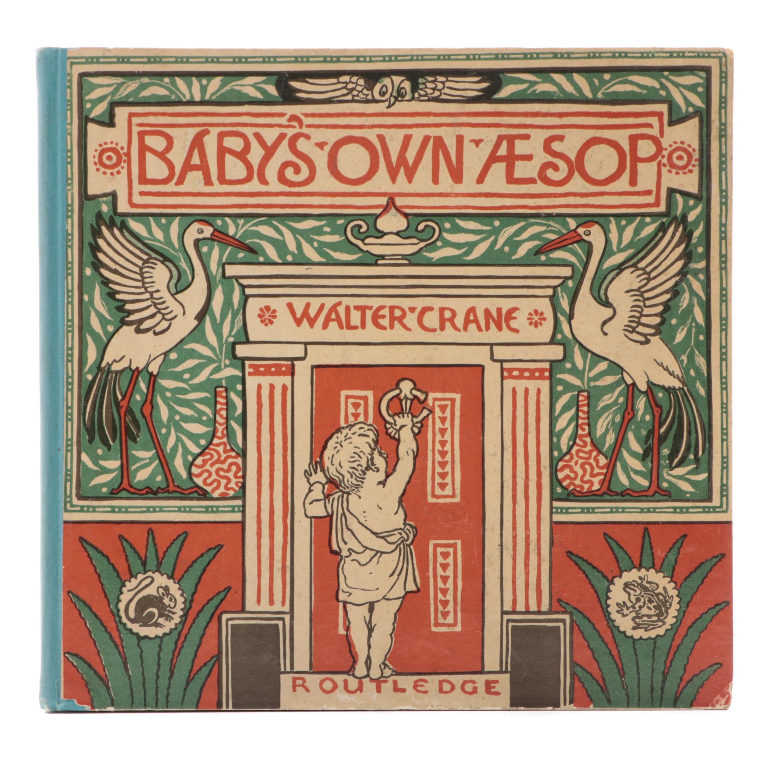 Signed and Illustrated "The Baby's Own Æsop" by Walter Crane, Late 19th Century