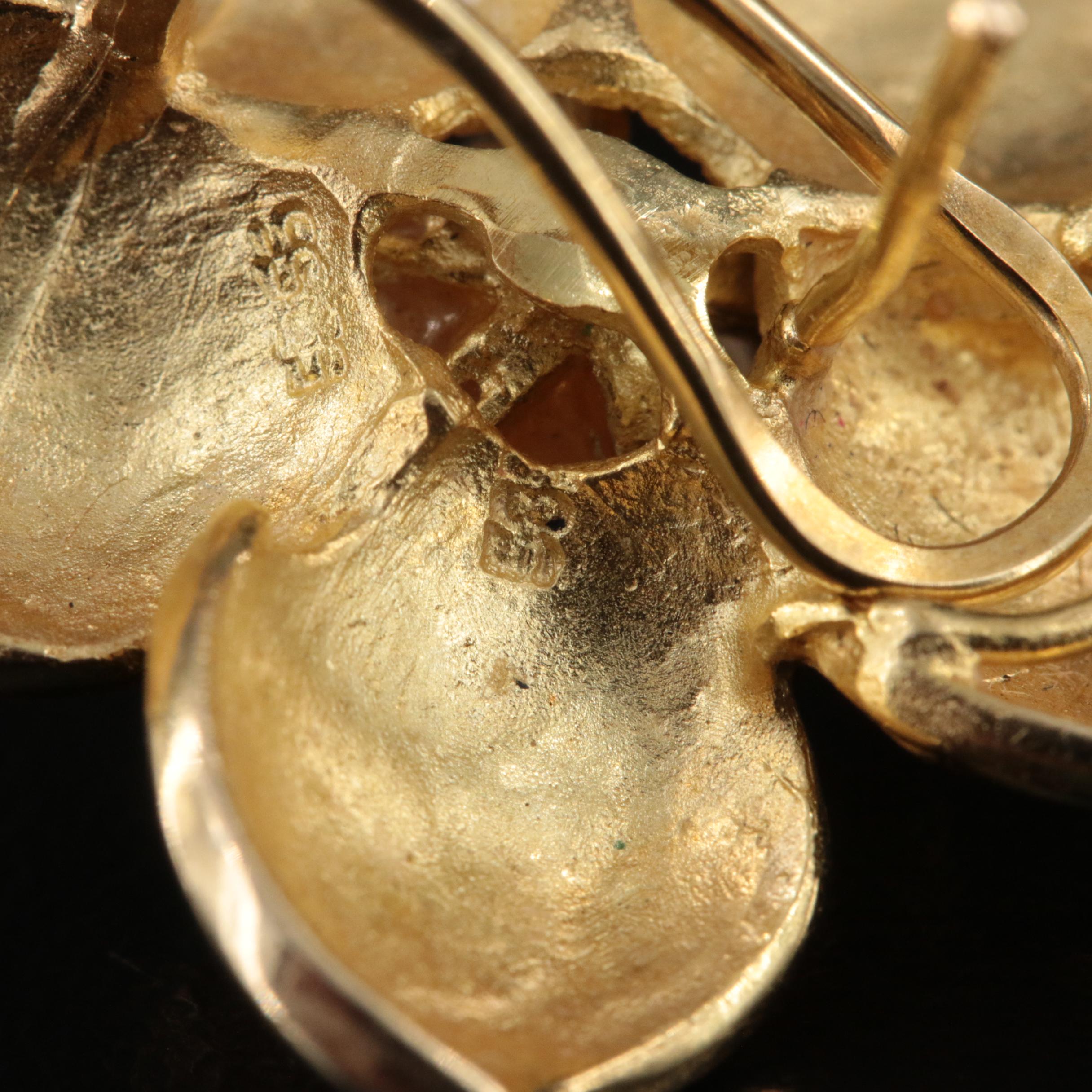 14K Pearl and Diamond Flower Earrings