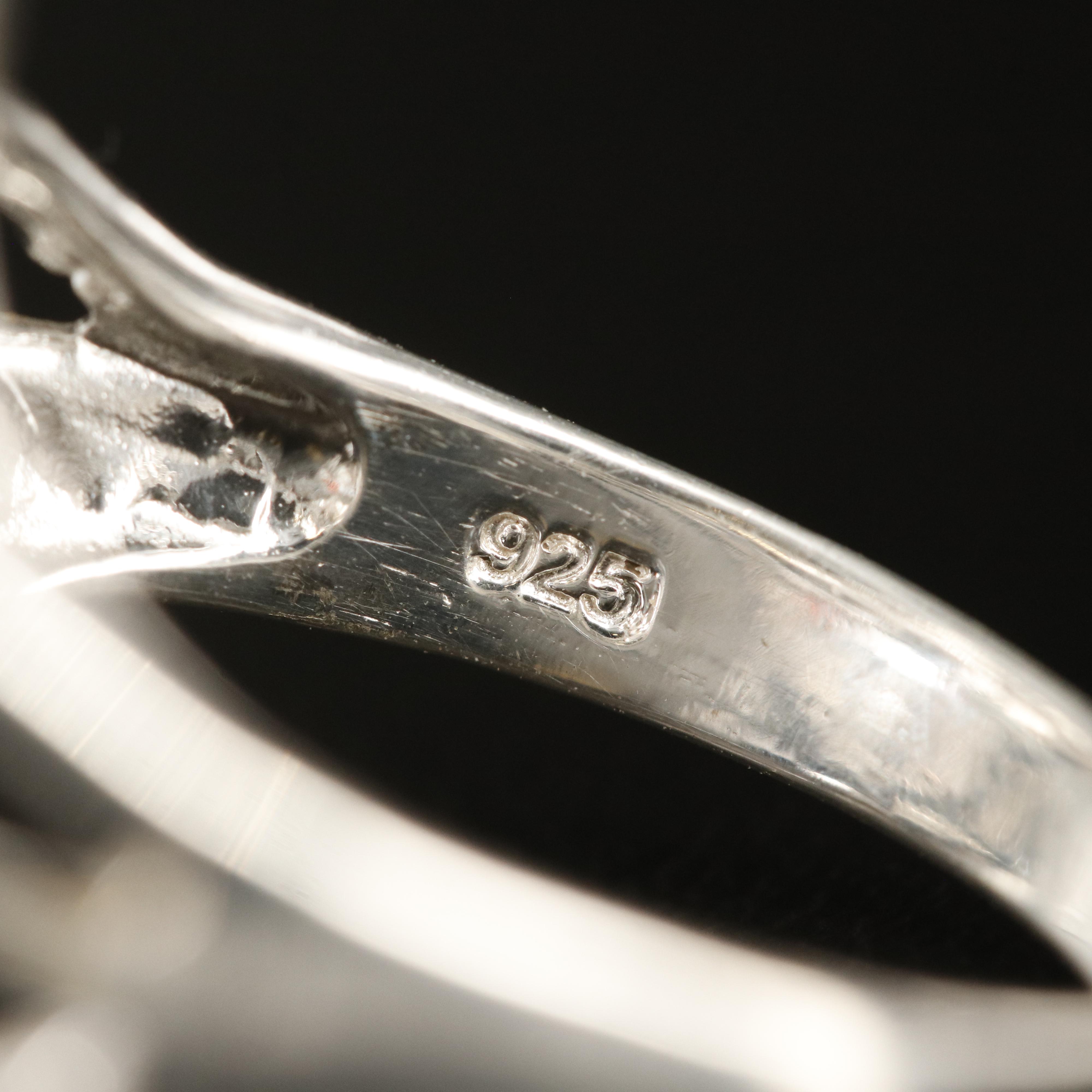 Sterling Pearl, Citrine and Tourmaline Ring