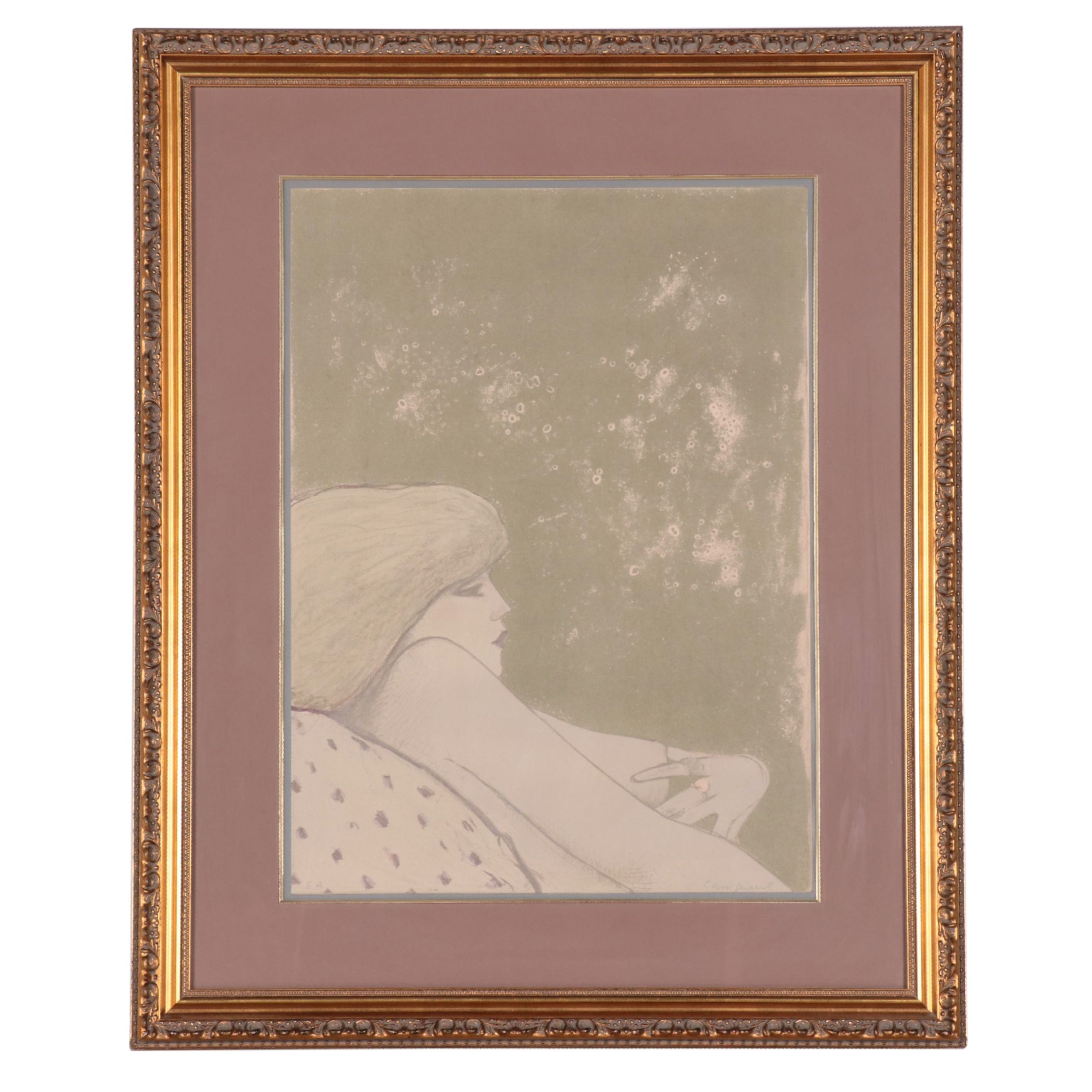 Jean Pierre Cassigneul Color Lithograph "Femme"