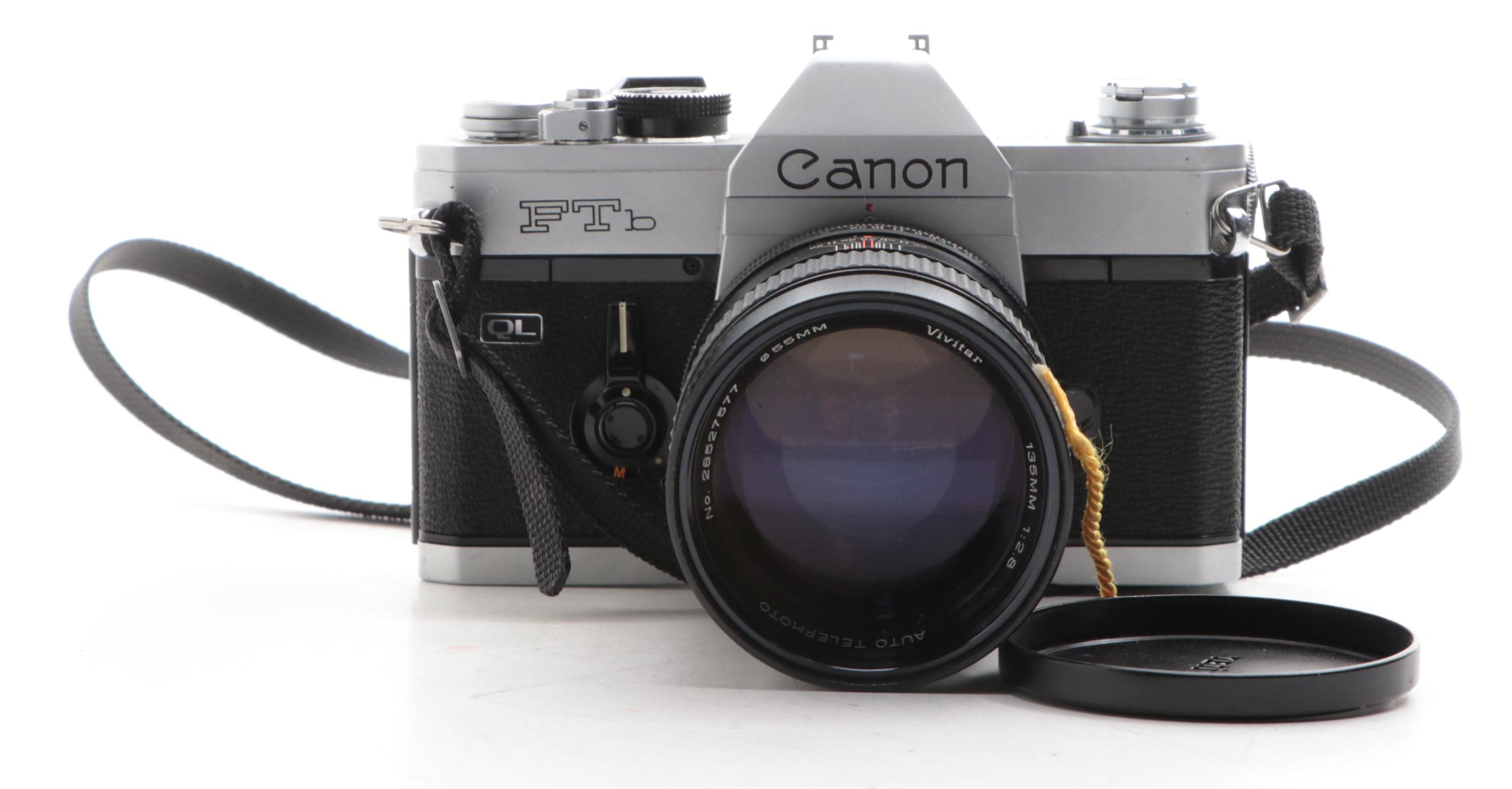 Canon Model EF and FTb 35 mm SLR Cameras, 1970s