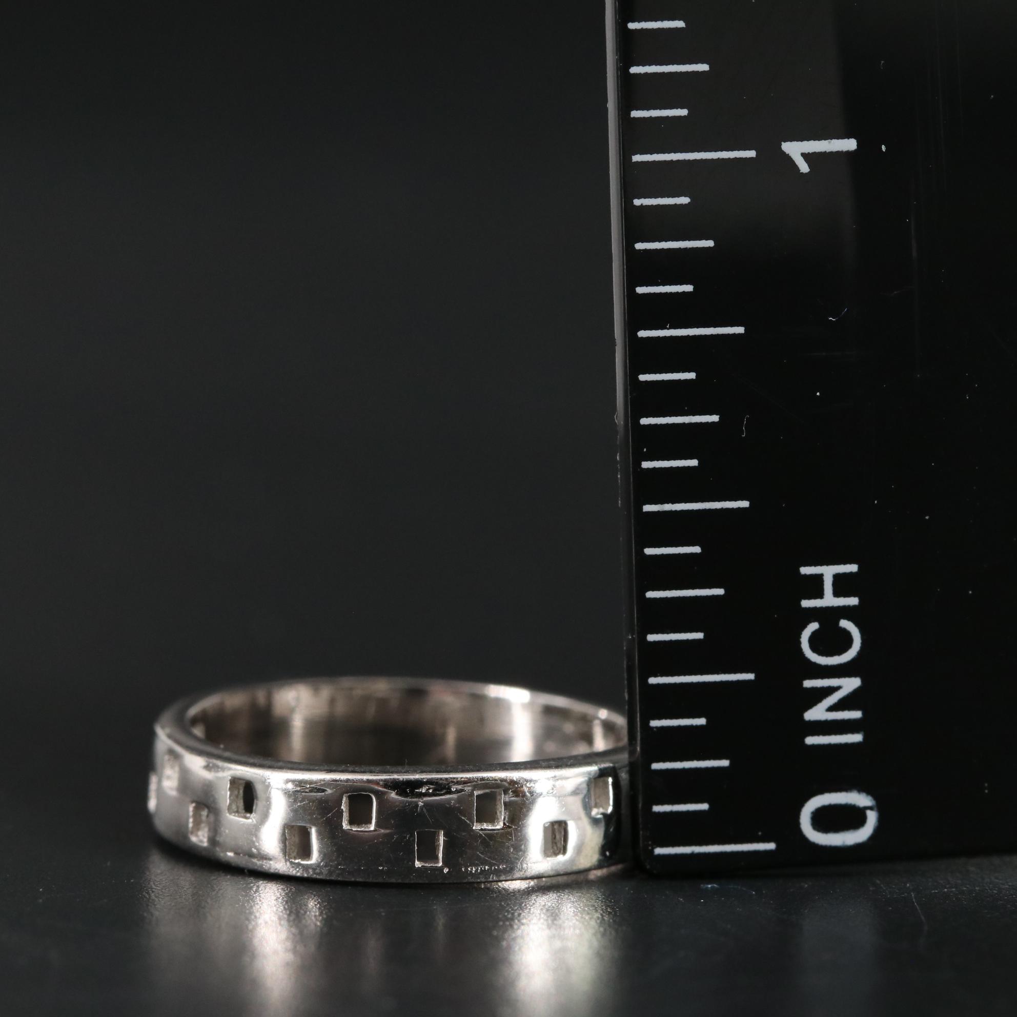Sterling Geometric Band
