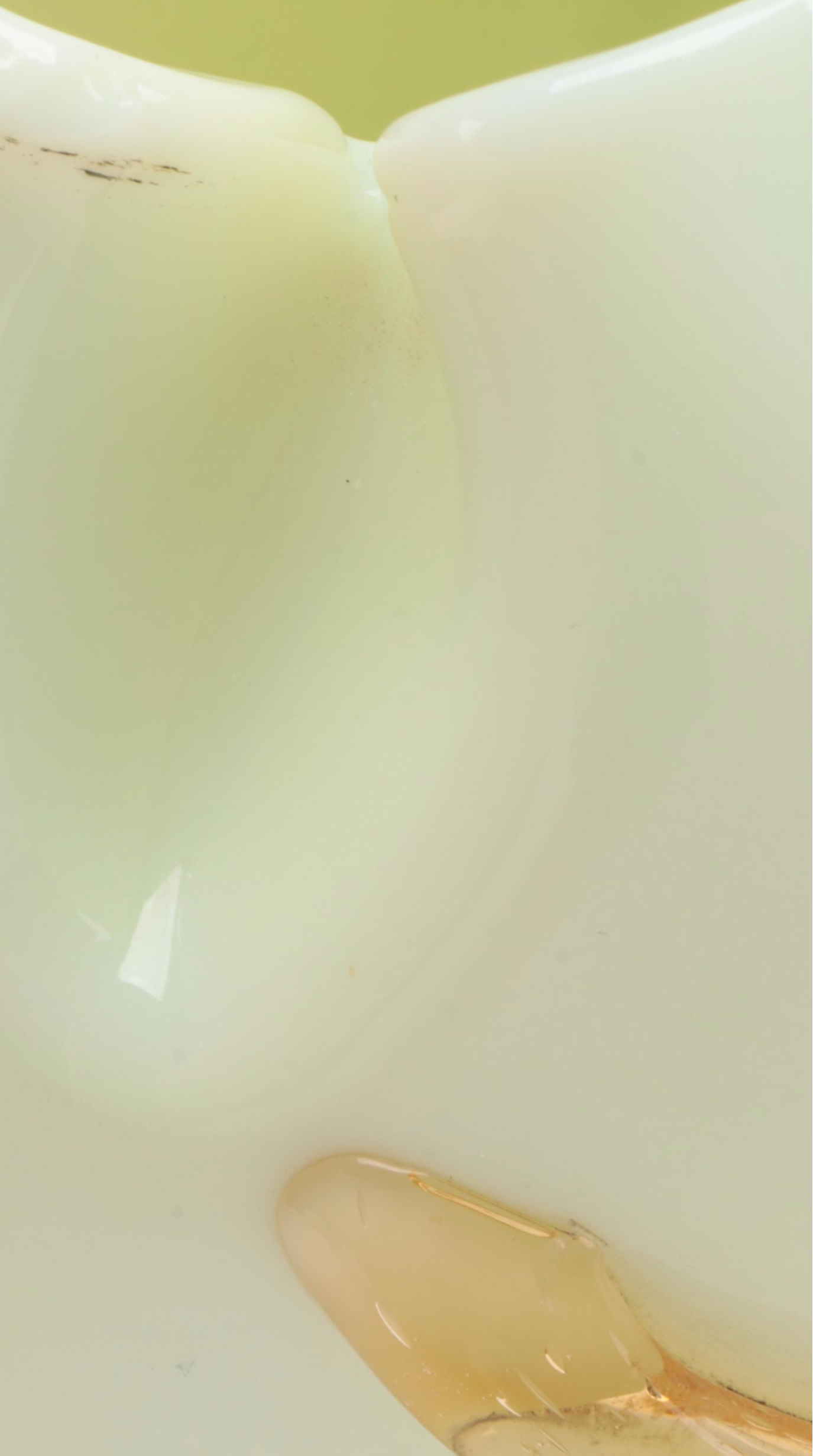 Custard Glass Bowl With Applied Roses, Leaves, Possibly Stevens & Williams