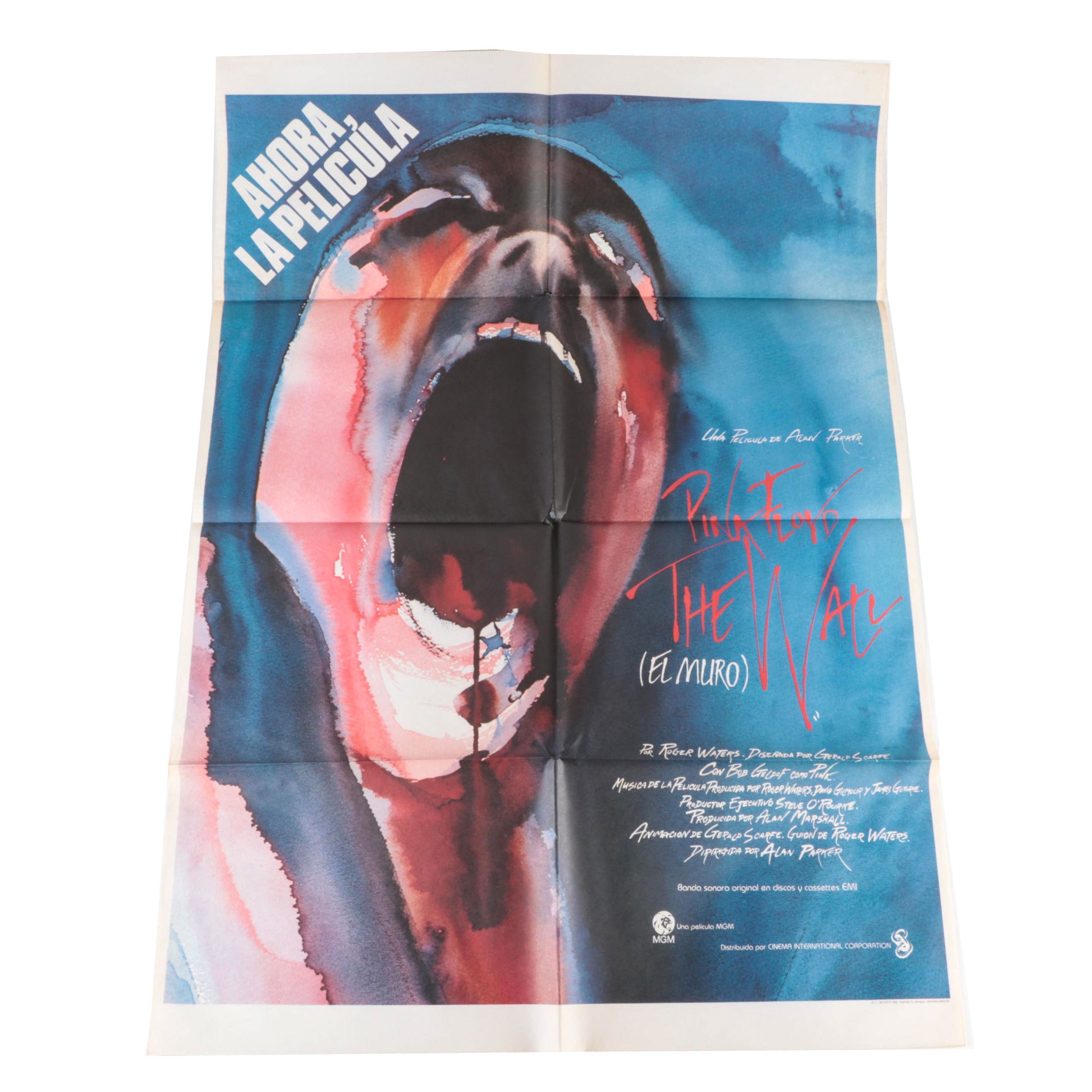 Pink Floyd "The Wall" Concert Movie Spanish Promotional Poster, 1982