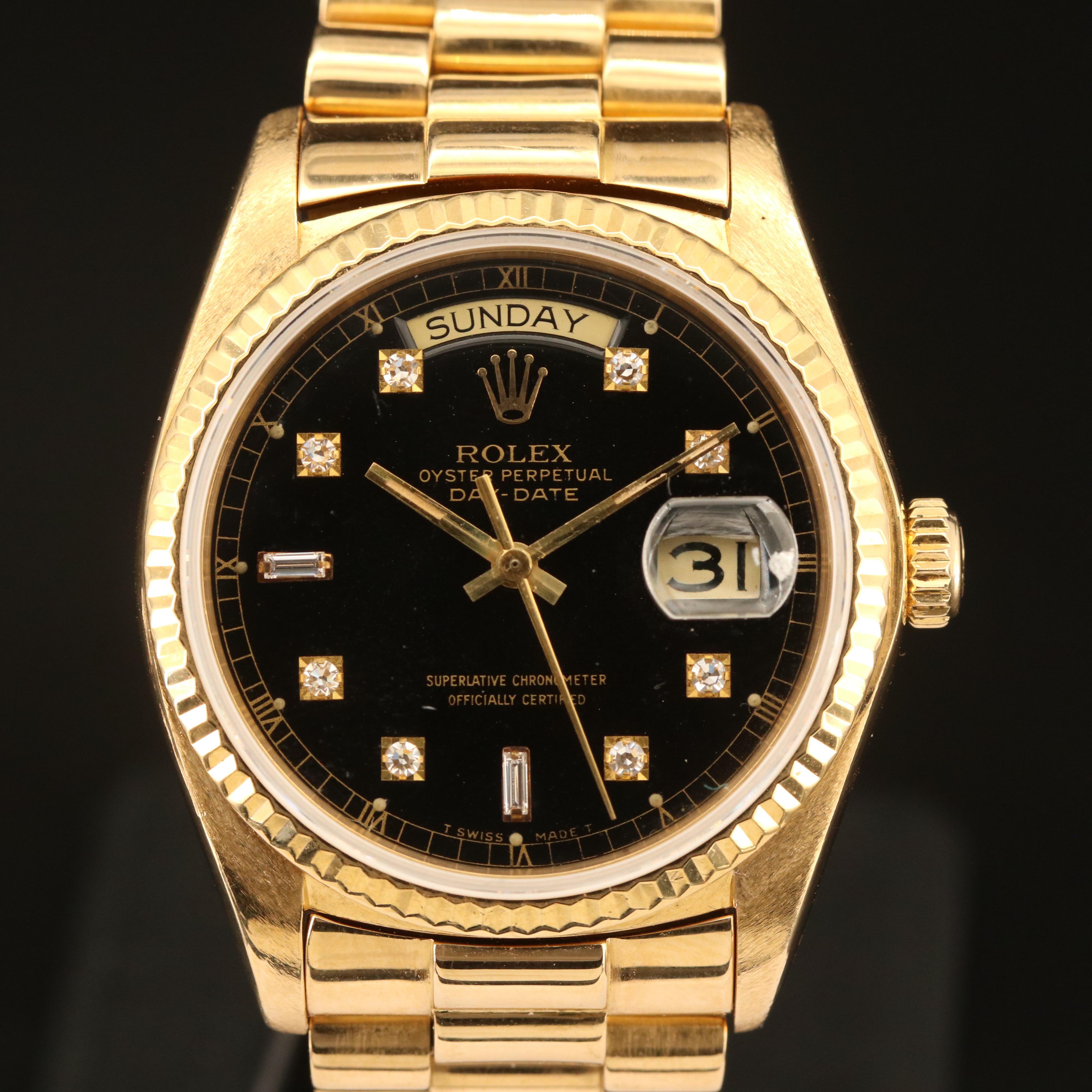 1979 Rolex Presidential Day-Date 18K Diamond Watch