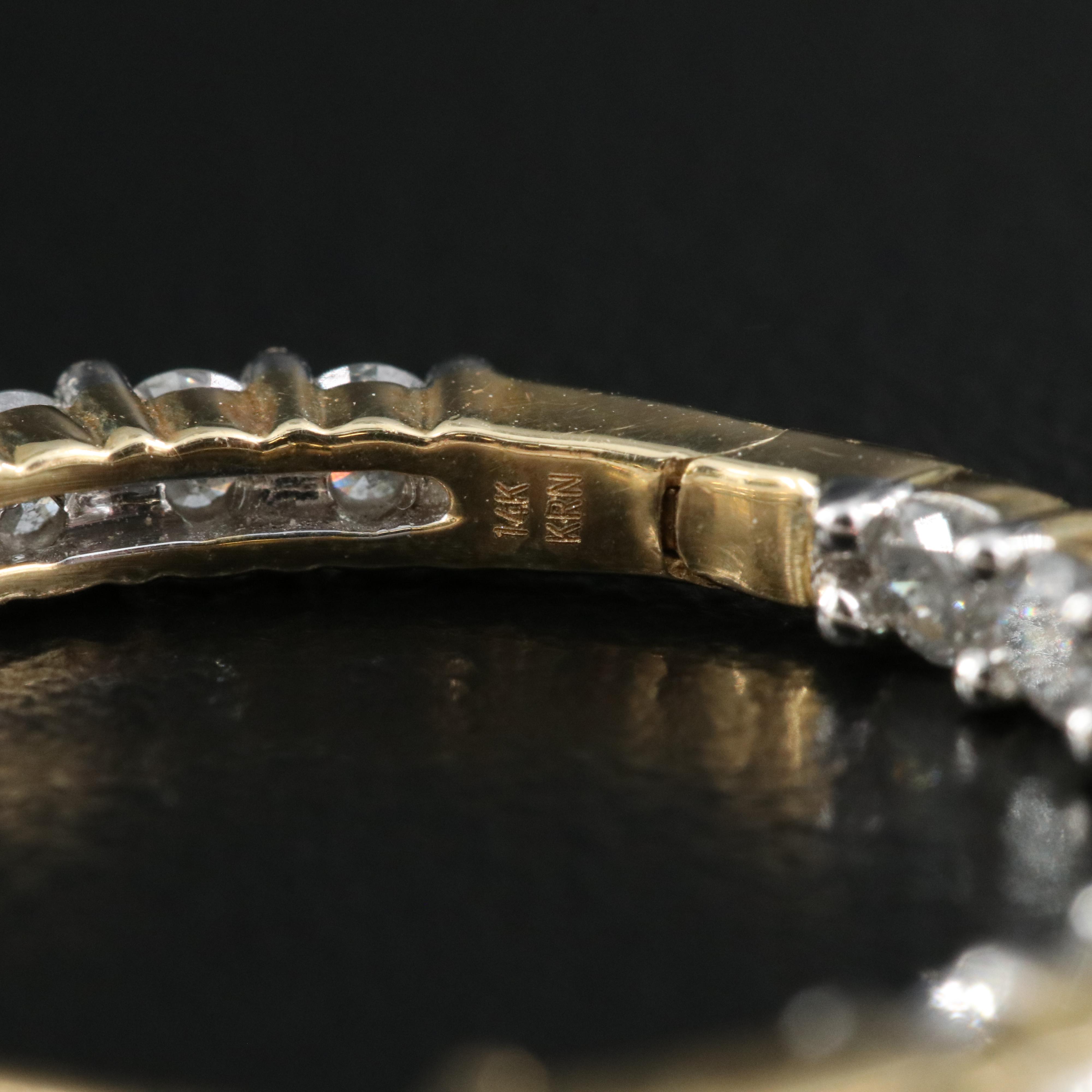 14K 2.00 CTW Diamond Inside-Out Hoop Earrings