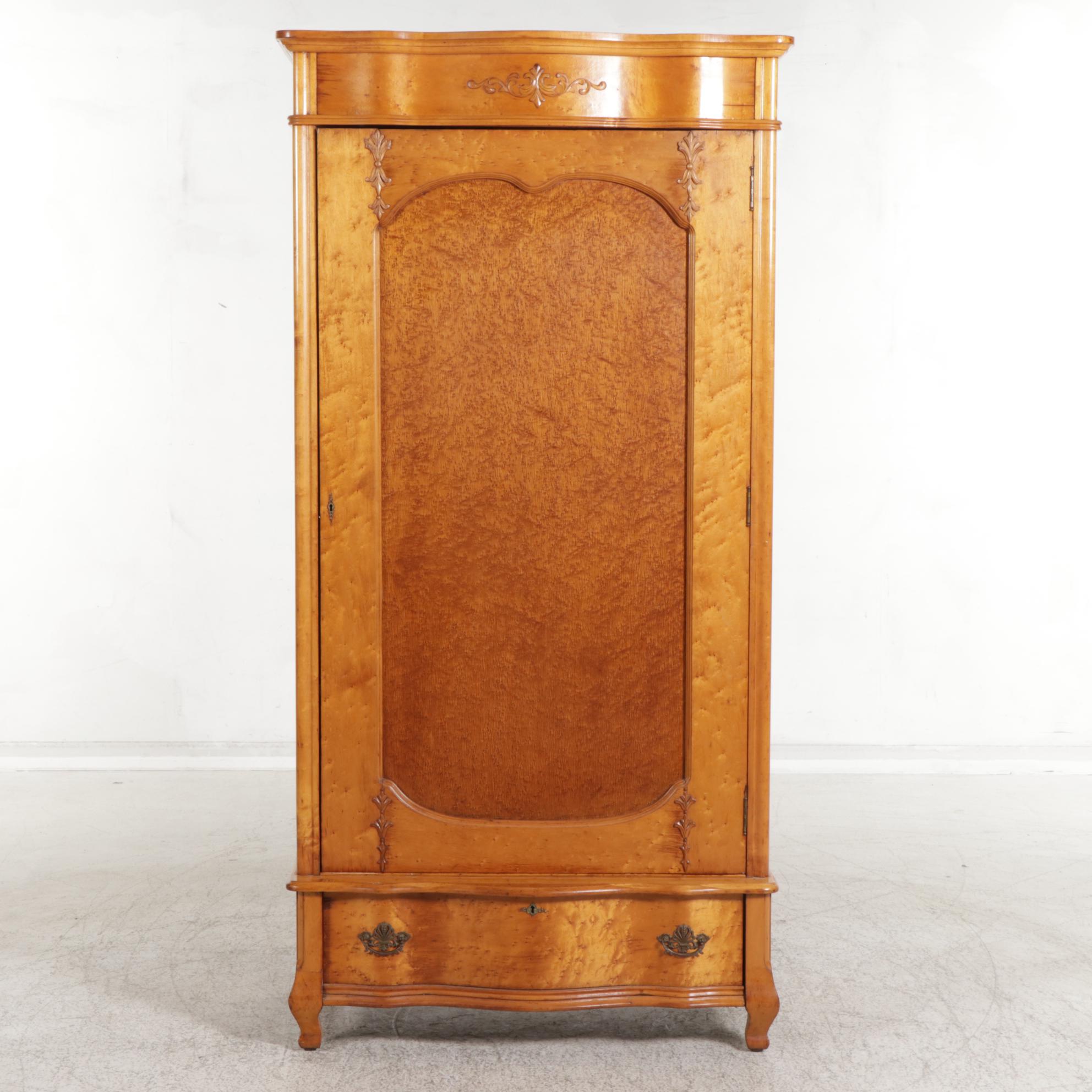 Victorian Maple Armoire, Early 20th Century