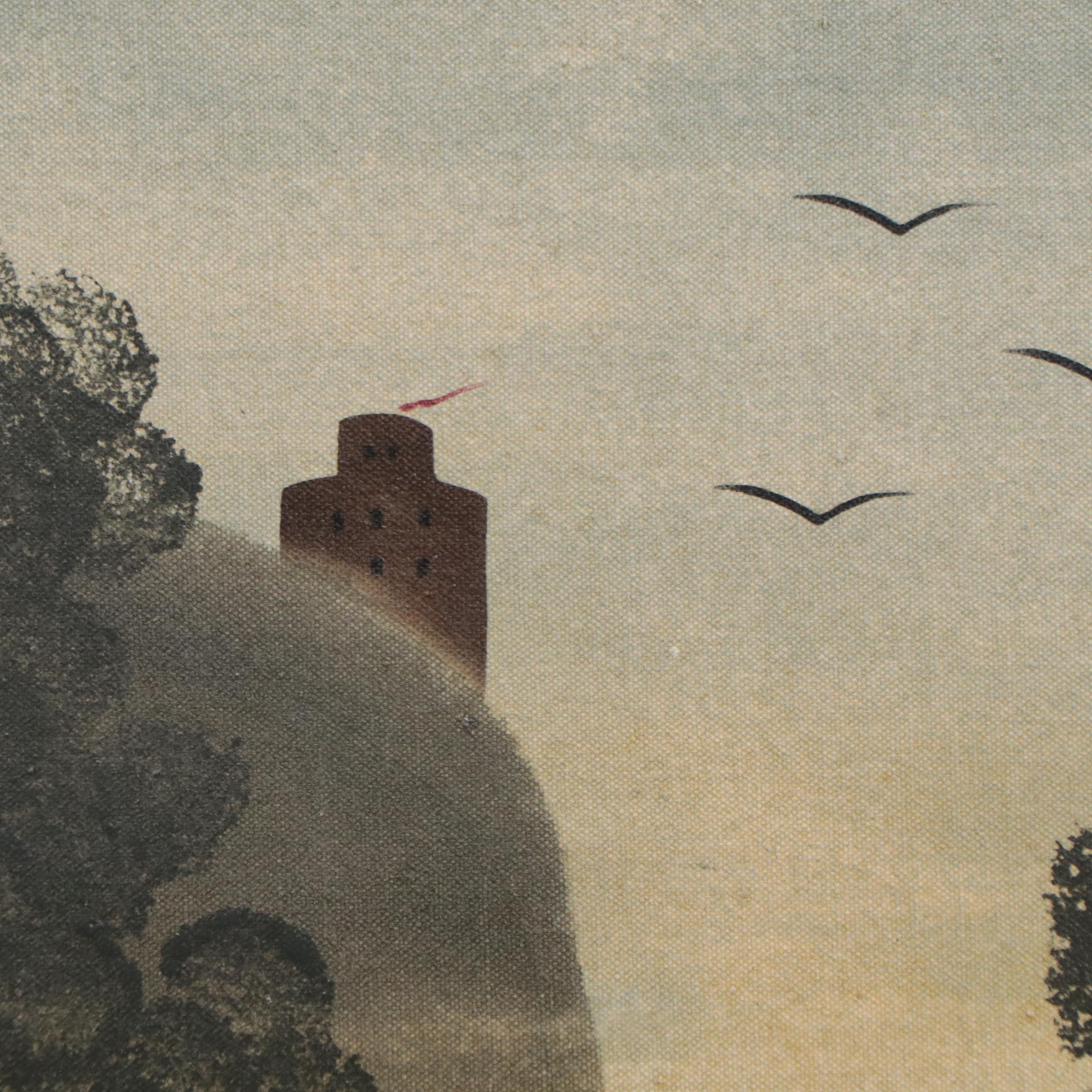 Hope Angier Folk Art Coastal Oil Painting