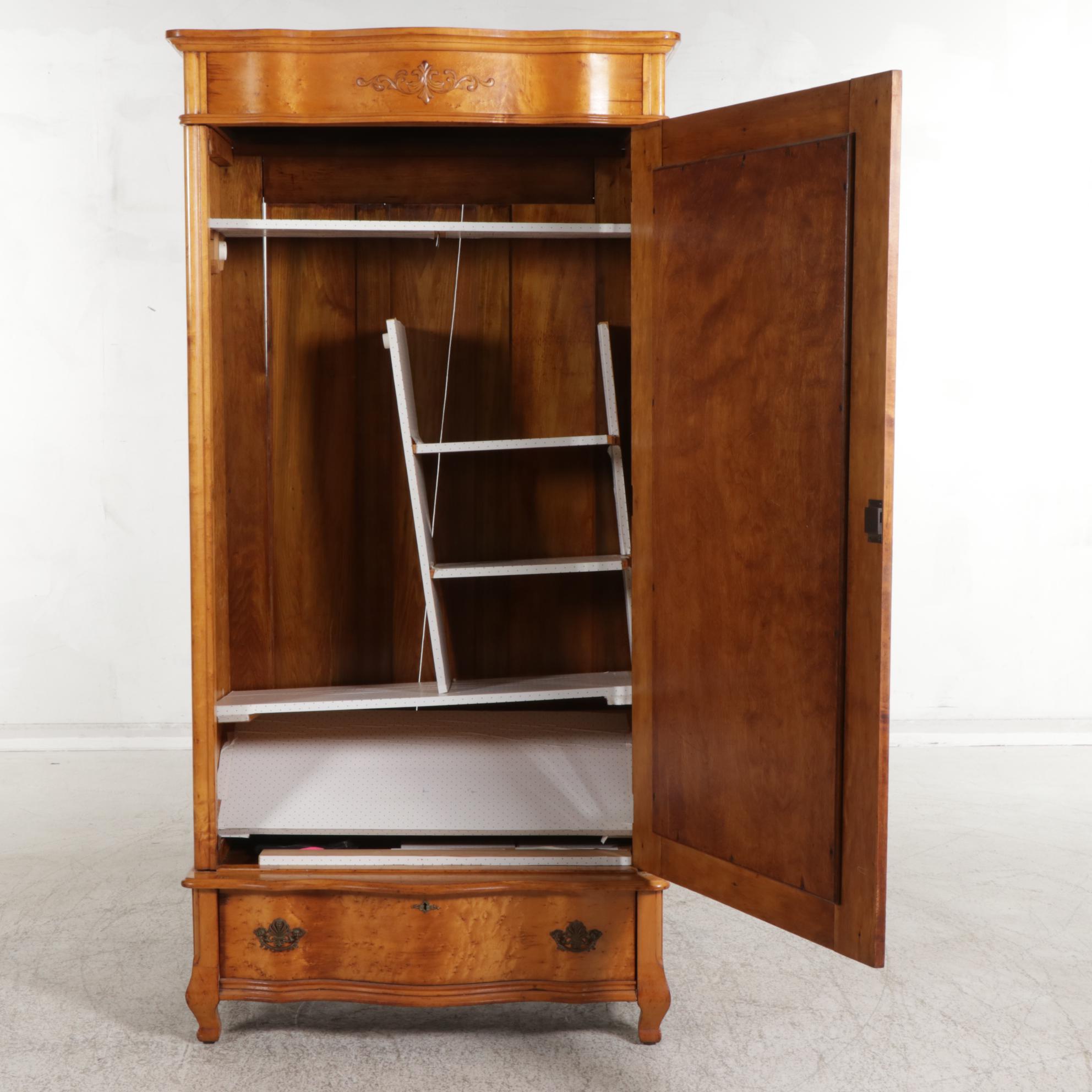 Victorian Maple Armoire, Early 20th Century